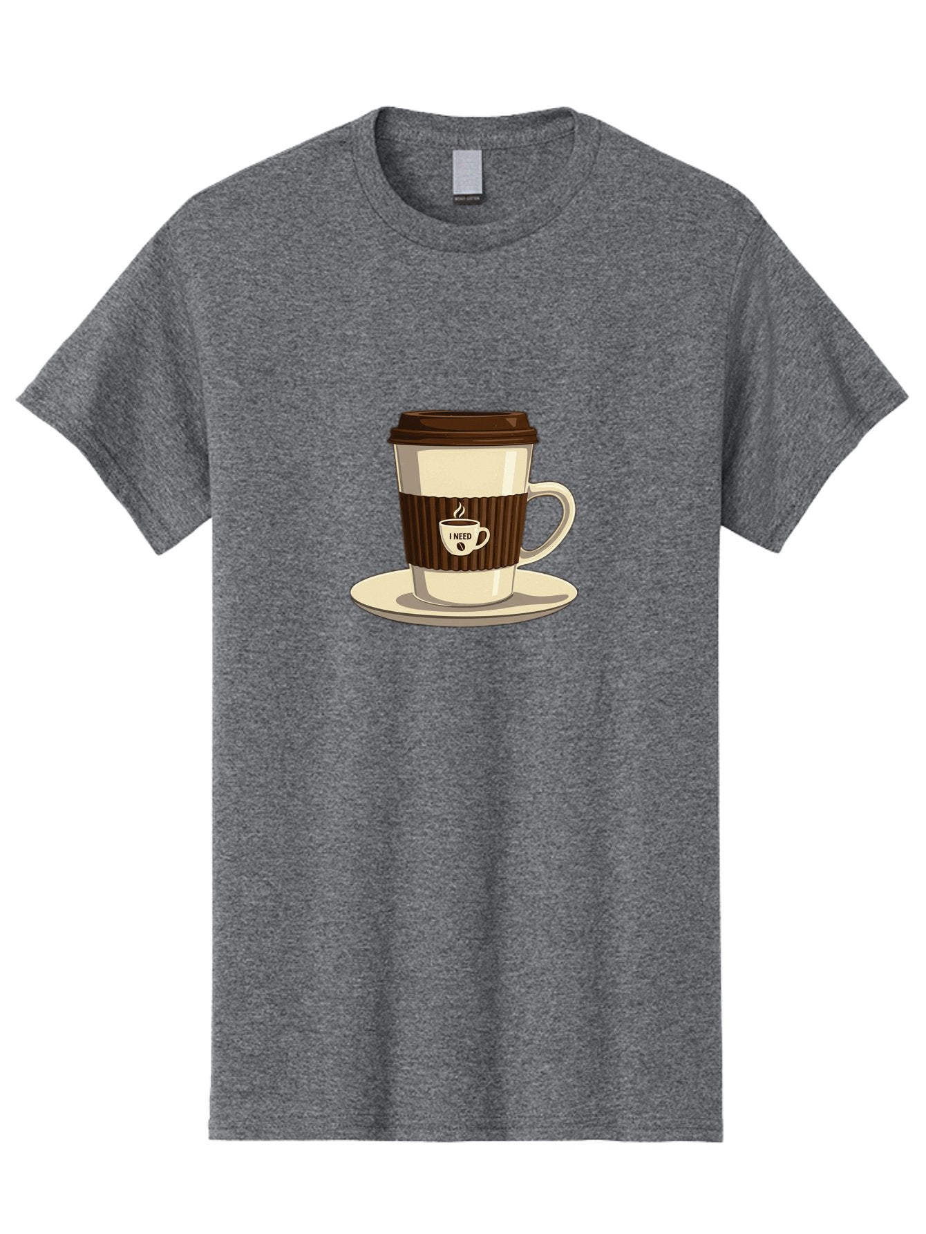I-Need-Coffee-16 Men'S Graphic Tee, 100% Cotton, Comfortable Casual Summer Wear, Machine Washable, Coffee Cup, Takeout Container, Coffee To Go, Coffee Break, Coffee Lover, Morning Coffee, Caffeine Fix, Coffee Craving Bac065 5