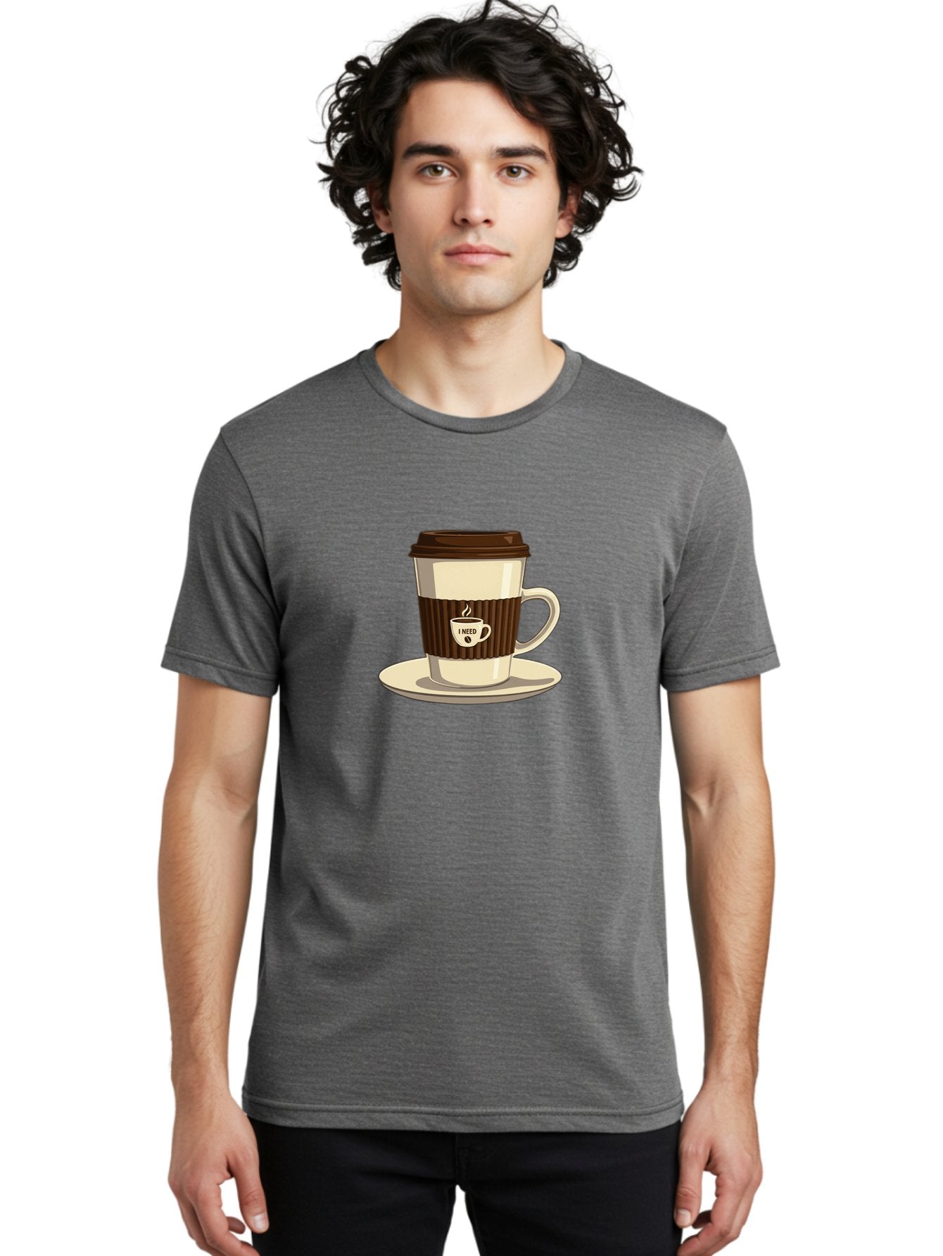 I-Need-Coffee-16 Men'S Graphic Tee, 100% Cotton, Comfortable Casual Summer Wear, Machine Washable, Coffee Cup, Takeout Container, Coffee To Go, Coffee Break, Coffee Lover, Morning Coffee, Caffeine Fix, Coffee Craving Bac065 23