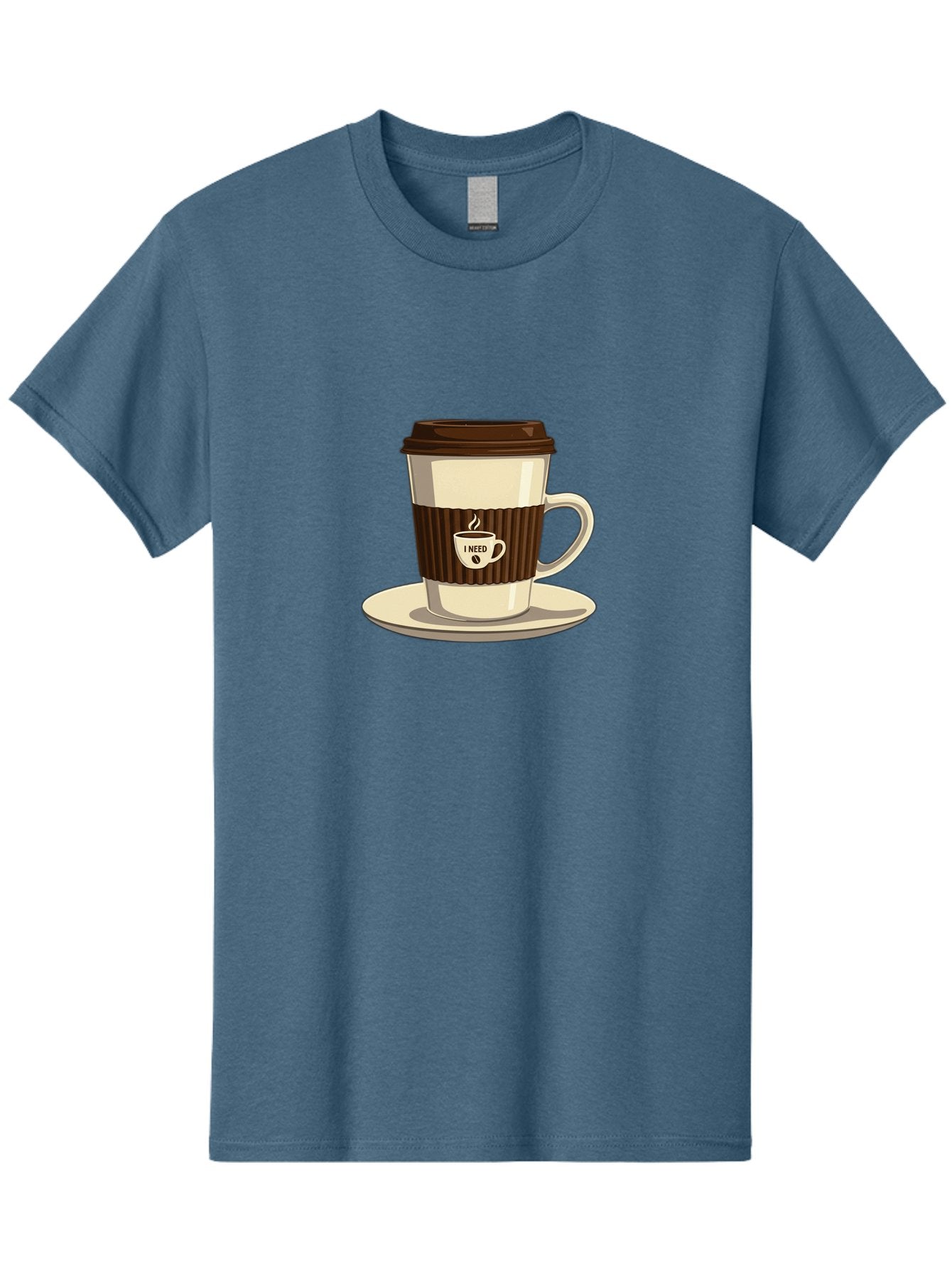 I-Need-Coffee-16 Men'S Graphic Tee, 100% Cotton, Comfortable Casual Summer Wear, Machine Washable, Coffee Cup, Takeout Container, Coffee To Go, Coffee Break, Coffee Lover, Morning Coffee, Caffeine Fix, Coffee Craving Bac065 8