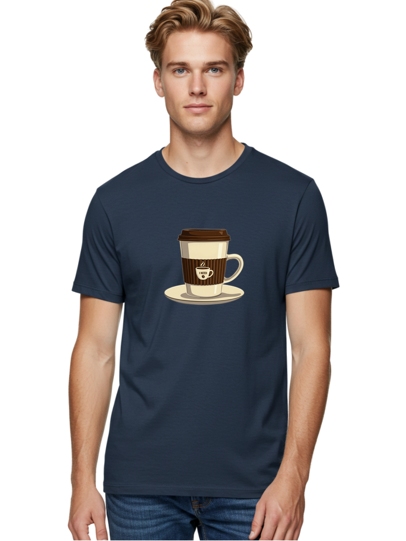 I-Need-Coffee-16 Men'S Graphic Tee, 100% Cotton, Comfortable Casual Summer Wear, Machine Washable, Coffee Cup, Takeout Container, Coffee To Go, Coffee Break, Coffee Lover, Morning Coffee, Caffeine Fix, Coffee Craving Bac065 20