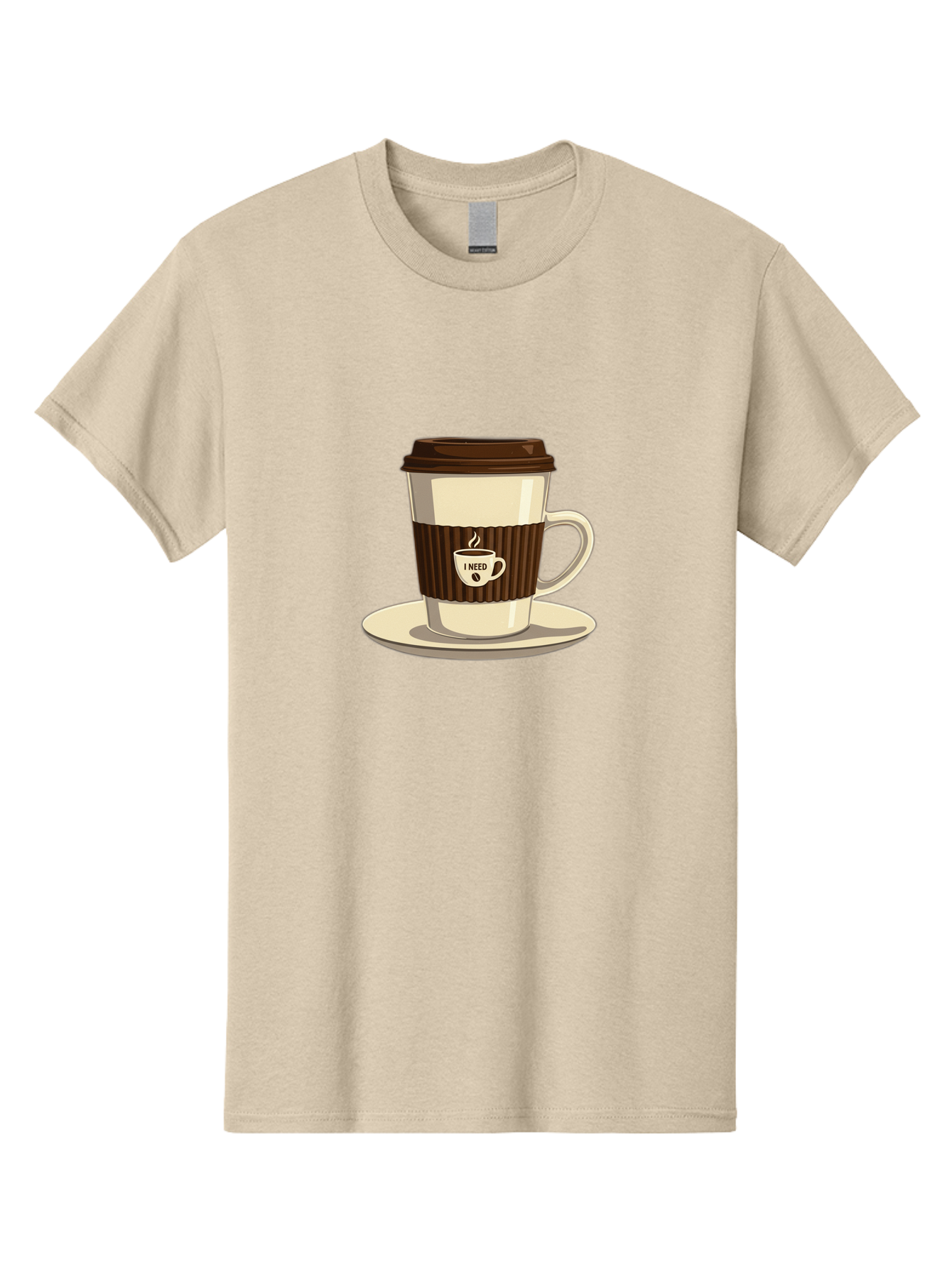 I-Need-Coffee-16 Men'S Graphic Tee, 100% Cotton, Comfortable Casual Summer Wear, Machine Washable, Coffee Cup, Takeout Container, Coffee To Go, Coffee Break, Coffee Lover, Morning Coffee, Caffeine Fix, Coffee Craving Bac065 3