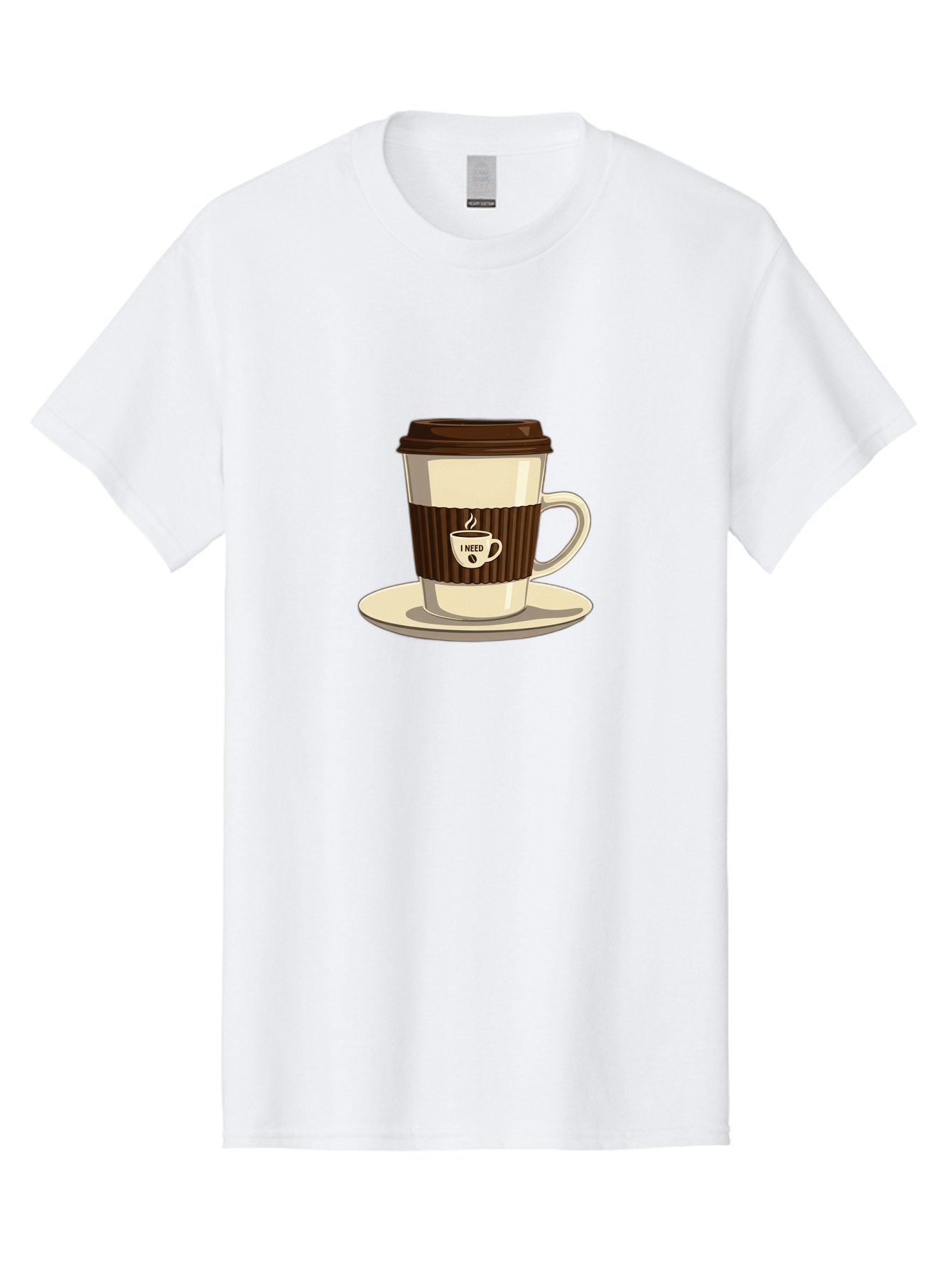 I-Need-Coffee-16 Men'S Graphic Tee, 100% Cotton, Comfortable Casual Summer Wear, Machine Washable, Coffee Cup, Takeout Container, Coffee To Go, Coffee Break, Coffee Lover, Morning Coffee, Caffeine Fix, Coffee Craving Bac065