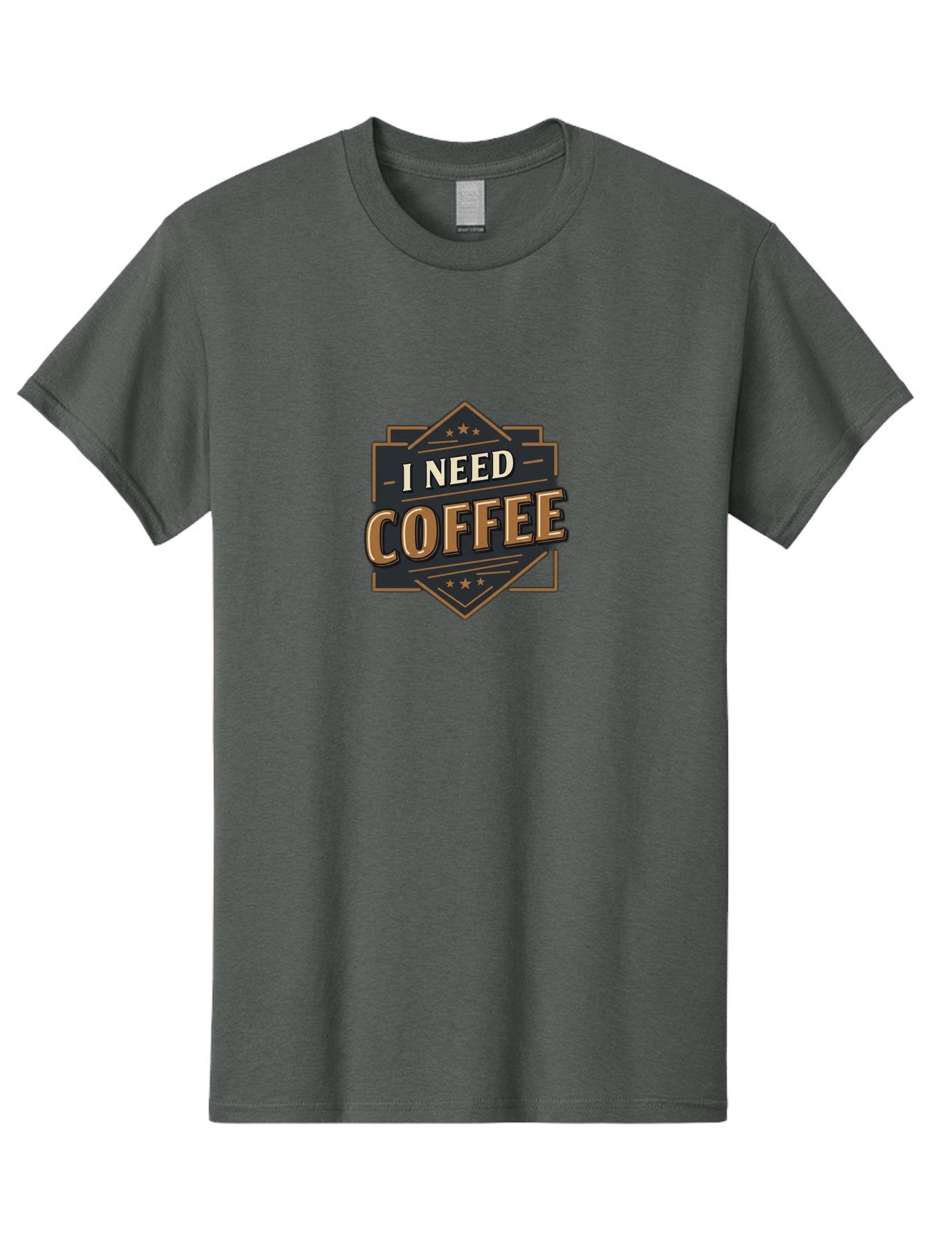 I-Need-Coffee-2 Men'S Graphic Tee, 100% Cotton, Comfortable Casual Summer Wear, Machine Washable, Coffee Lover, Morning Motivation, Caffeine Addict, Coffee Breaks, Energizing Drinks, Coffee Culture Bac066 5
