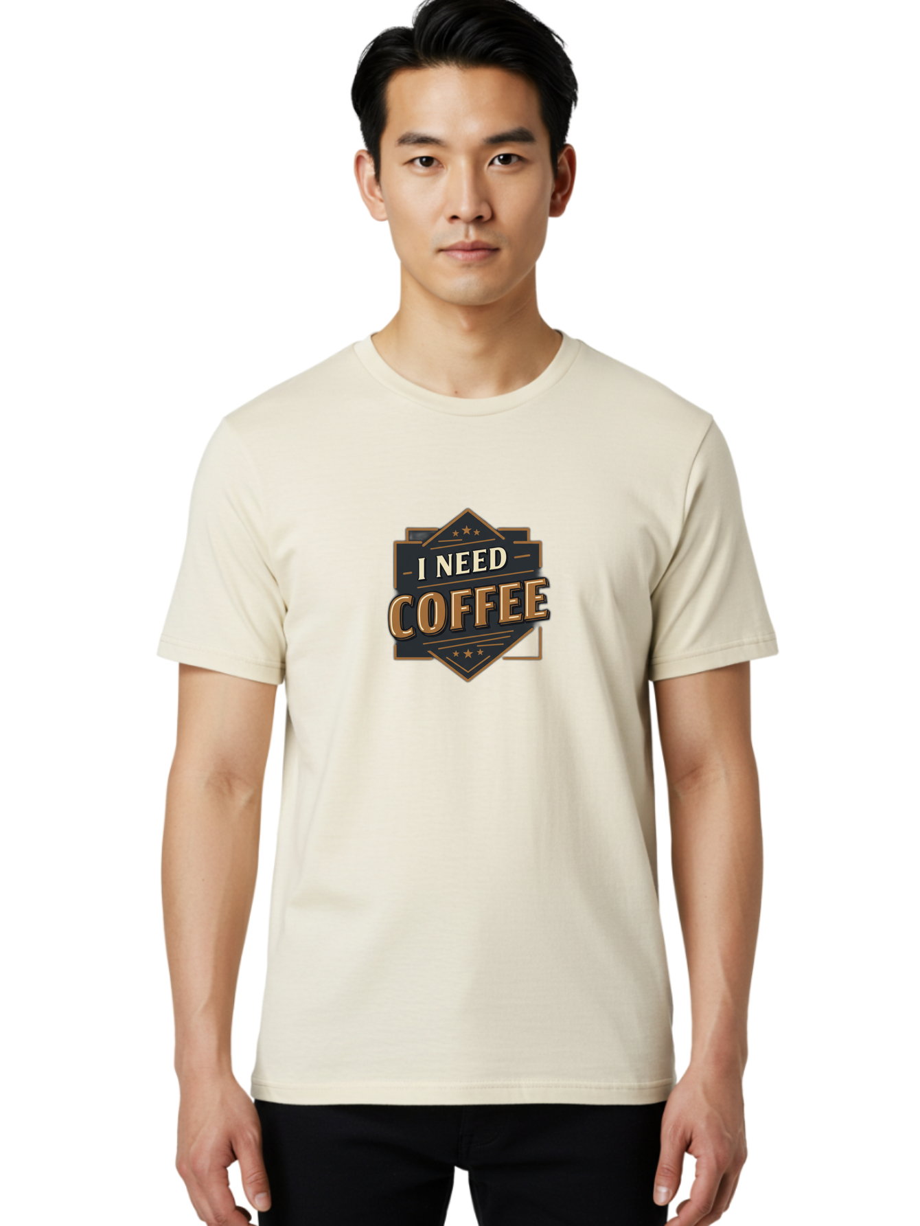 I-Need-Coffee-2 Men'S Graphic Tee, 100% Cotton, Comfortable Casual Summer Wear, Machine Washable, Coffee Lover, Morning Motivation, Caffeine Addict, Coffee Breaks, Energizing Drinks, Coffee Culture Bac066 21