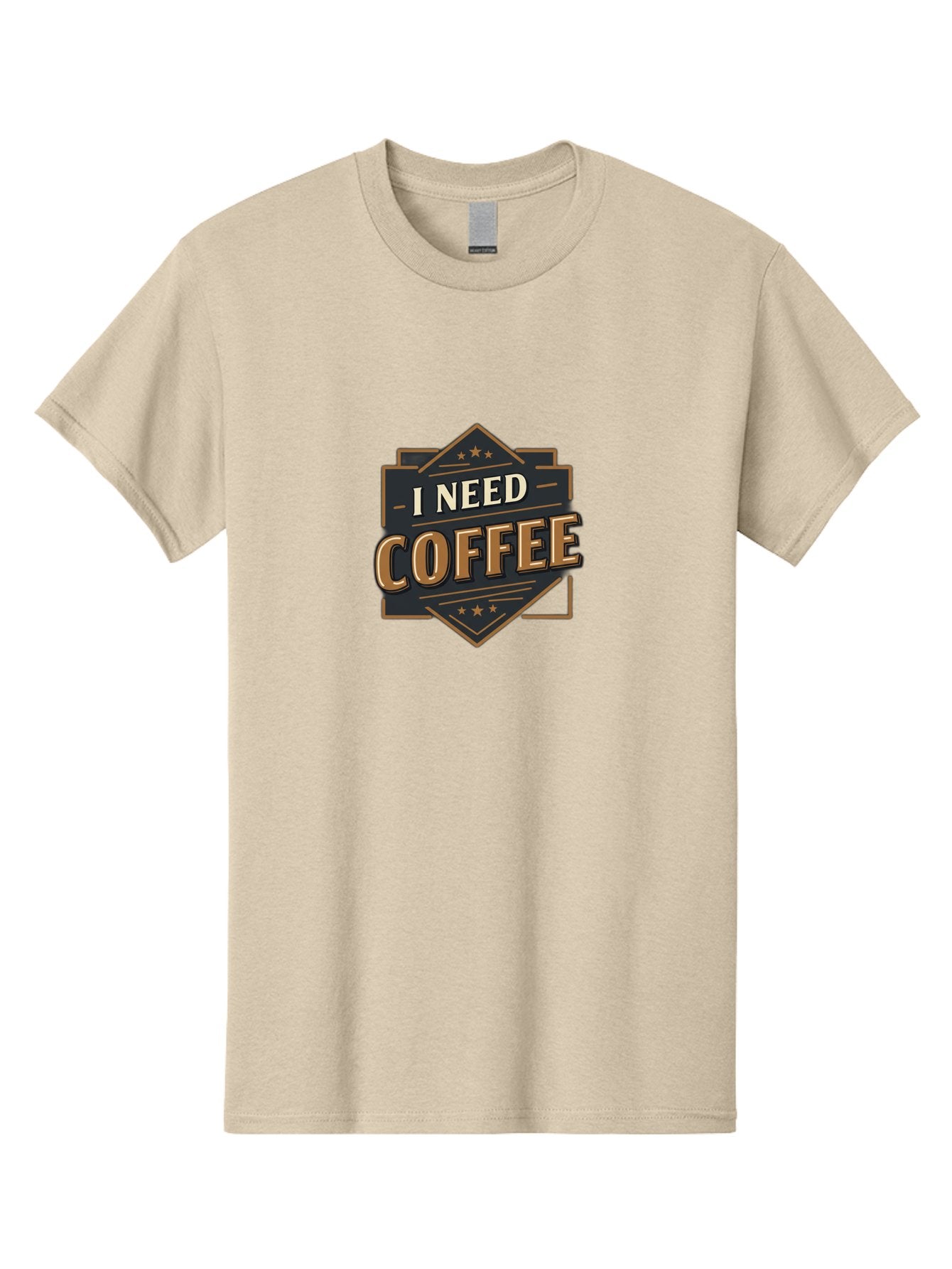 I-Need-Coffee-2 Men'S Graphic Tee, 100% Cotton, Comfortable Casual Summer Wear, Machine Washable, Coffee Lover, Morning Motivation, Caffeine Addict, Coffee Breaks, Energizing Drinks, Coffee Culture Bac066