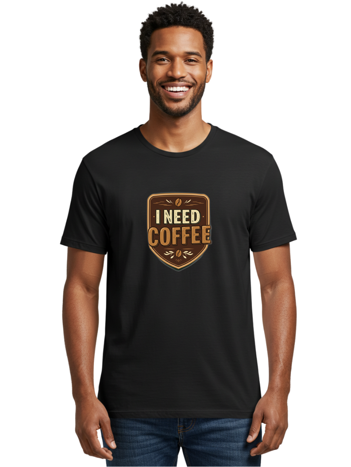 I-Need-Coffee-3 Men'S Graphic Tee, 100% Cotton, Comfortable Casual Summer Wear, Machine Washable, Coffee Lover, Coffee Break, Coffee Addiction, Coffee Quote, Caffeine Fix, Coffee Humor, Funny Coffee, Coffee Meme Bac067 24
