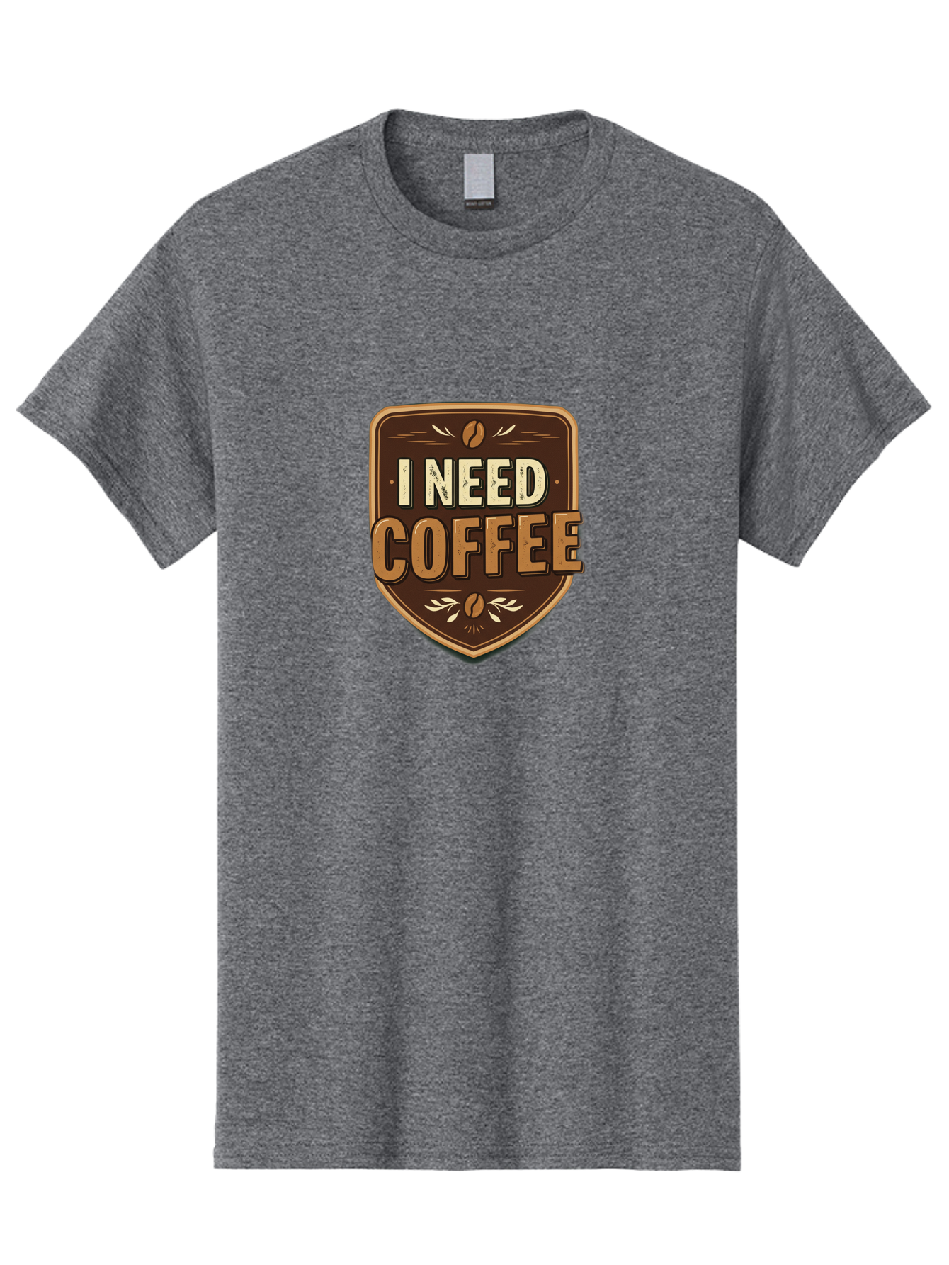I-Need-Coffee-3 Men'S Graphic Tee, 100% Cotton, Comfortable Casual Summer Wear, Machine Washable, Coffee Lover, Coffee Break, Coffee Addiction, Coffee Quote, Caffeine Fix, Coffee Humor, Funny Coffee, Coffee Meme Bac067