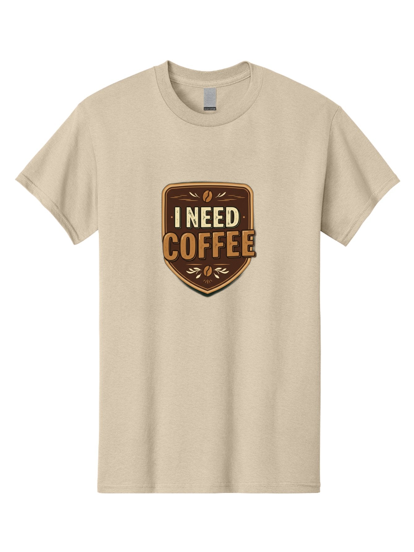 I-Need-Coffee-3 Men'S Graphic Tee, 100% Cotton, Comfortable Casual Summer Wear, Machine Washable, Coffee Lover, Coffee Break, Coffee Addiction, Coffee Quote, Caffeine Fix, Coffee Humor, Funny Coffee, Coffee Meme Bac067