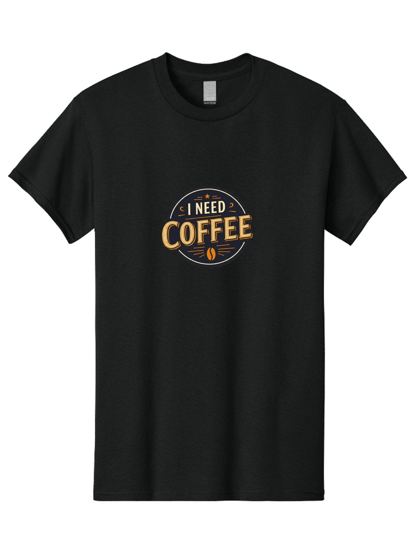 I-Need-Coffee-4 Men'S Graphic Tee, 100% Cotton, Comfortable Casual Summer Wear, Machine Washable, Coffee Lover, Coffee Addiction, Morning Motivation, Coffee Quote, Coffee Humor, Coffee Obsession Bac068