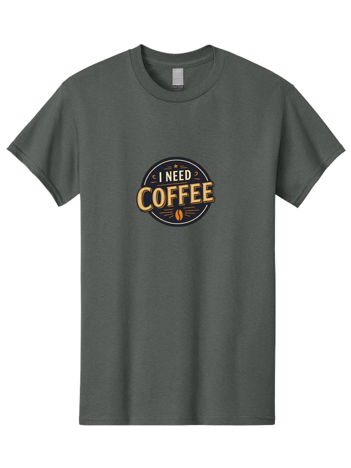 I-Need-Coffee-4 Men'S Graphic Tee, 100% Cotton, Comfortable Casual Summer Wear, Machine Washable, Coffee Lover, Coffee Addiction, Morning Motivation, Coffee Quote, Coffee Humor, Coffee Obsession Bac068 15