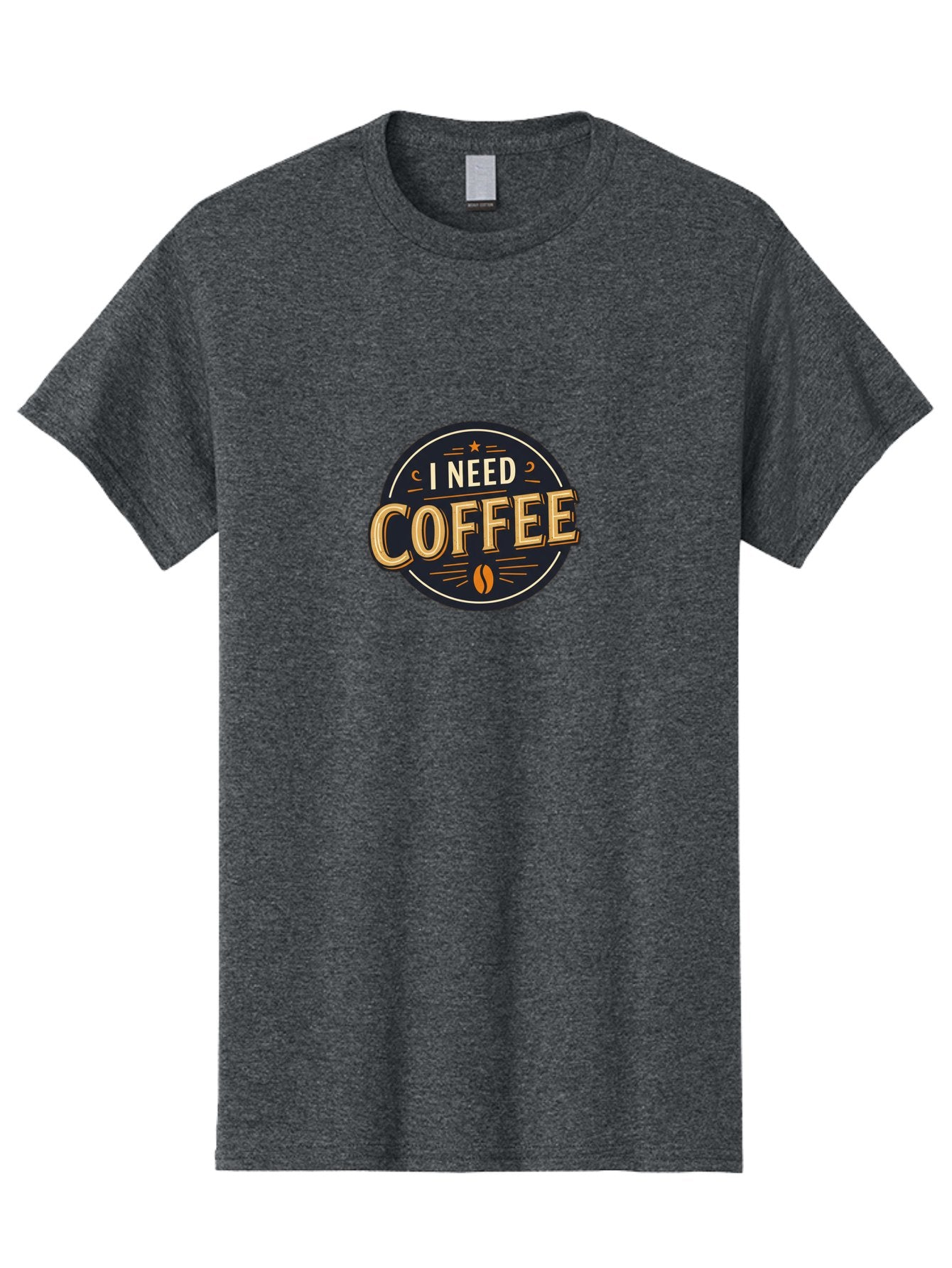 I-Need-Coffee-4 Men'S Graphic Tee, 100% Cotton, Comfortable Casual Summer Wear, Machine Washable, Coffee Lover, Coffee Addiction, Morning Motivation, Coffee Quote, Coffee Humor, Coffee Obsession Bac068 4
