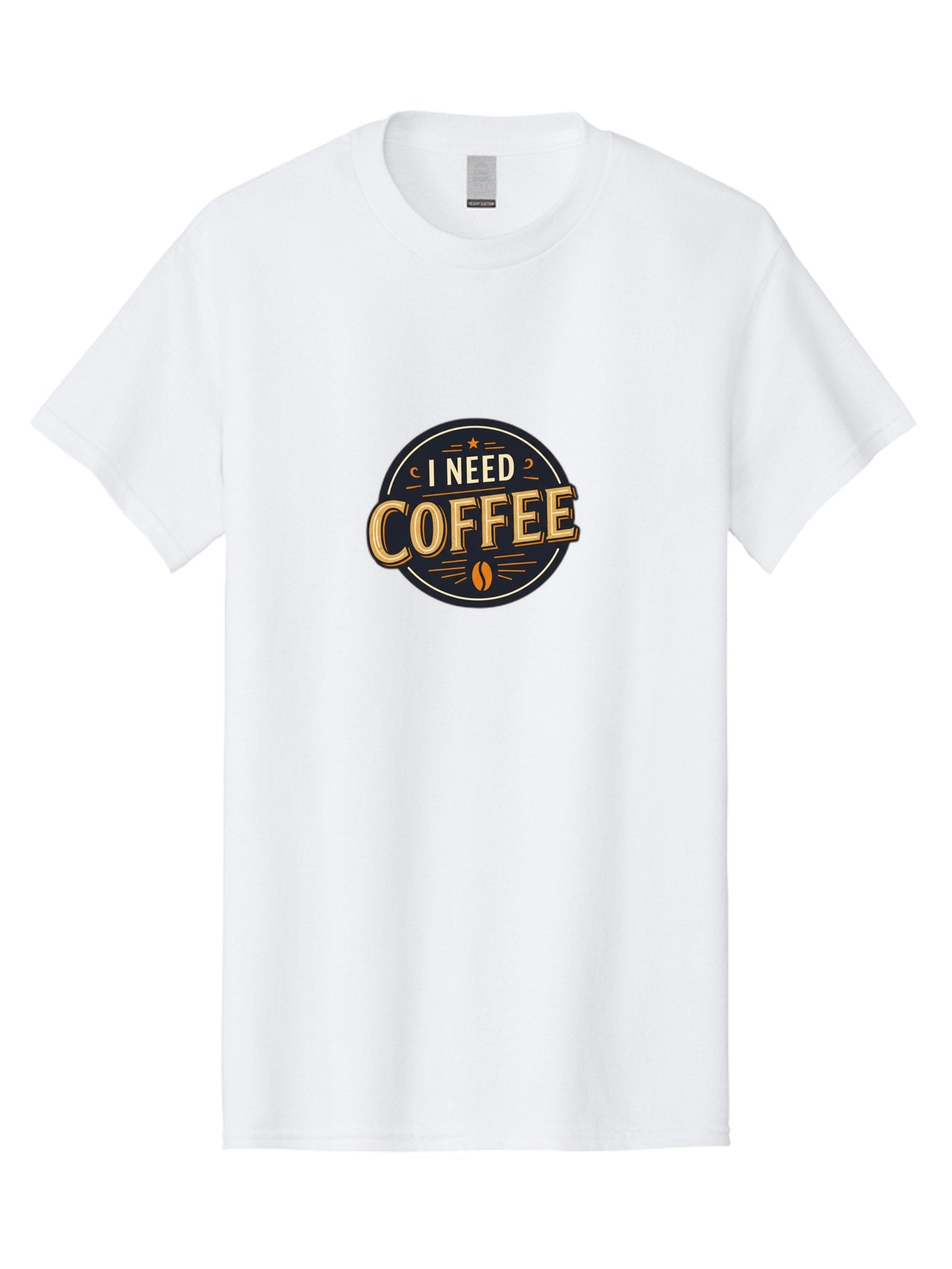 I-Need-Coffee-4 Men'S Graphic Tee, 100% Cotton, Comfortable Casual Summer Wear, Machine Washable, Coffee Lover, Coffee Addiction, Morning Motivation, Coffee Quote, Coffee Humor, Coffee Obsession Bac068 3
