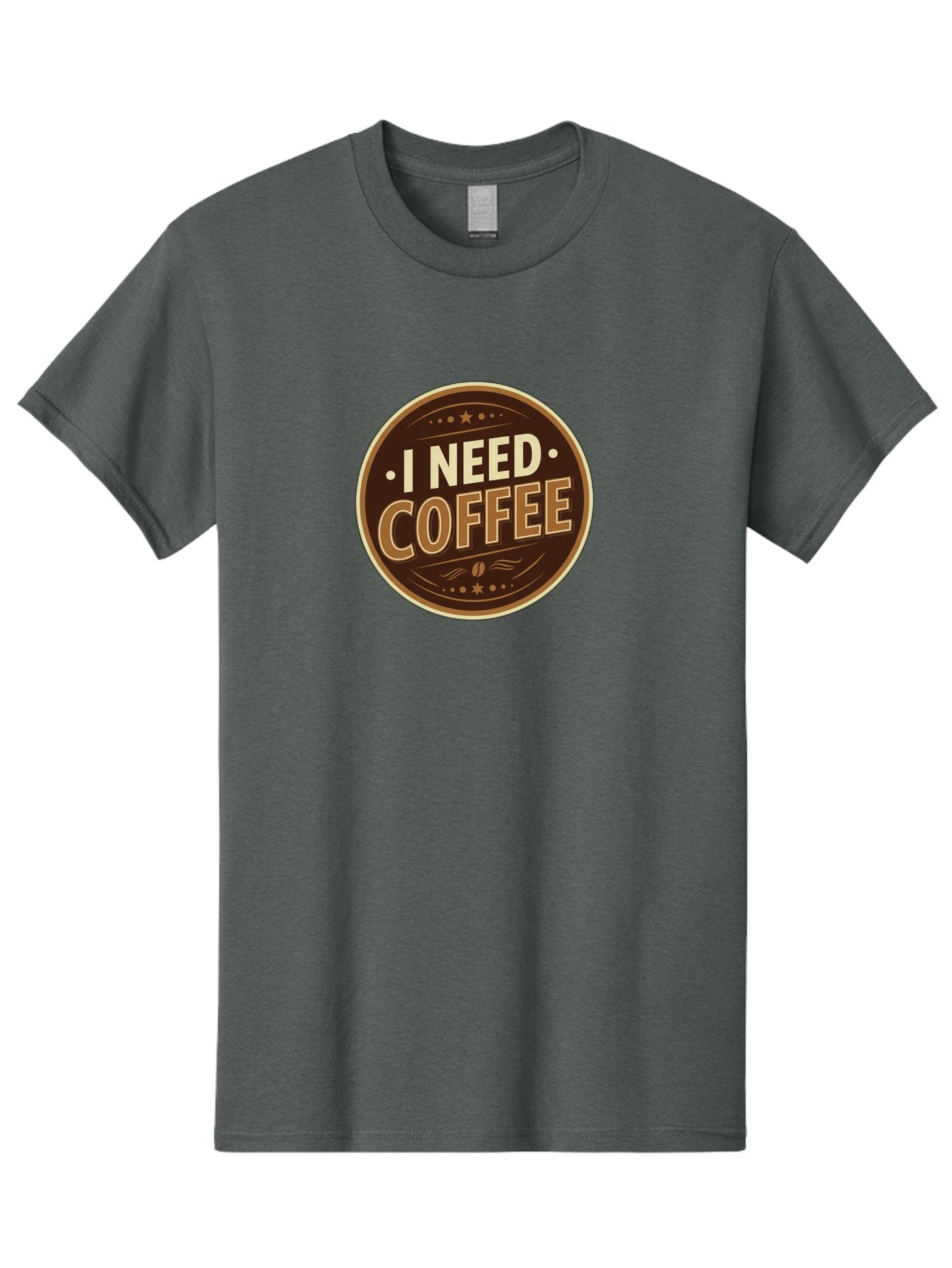I-Need-Coffee-5 Men'S Graphic Tee, 100% Cotton, Comfortable Casual Summer Wear, Machine Washable, Coffee Lover, Caffeine Fix, Morning Motivation, Coffee Break, Coffee Addiction, Coffee Culture, Coffee Quote, Coffee Art Bac069 7