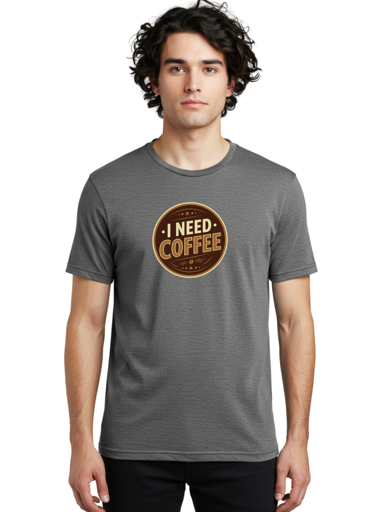 I-Need-Coffee-5 Men'S Graphic Tee, 100% Cotton, Comfortable Casual Summer Wear, Machine Washable, Coffee Lover, Caffeine Fix, Morning Motivation, Coffee Break, Coffee Addiction, Coffee Culture, Coffee Quote, Coffee Art Bac069 20