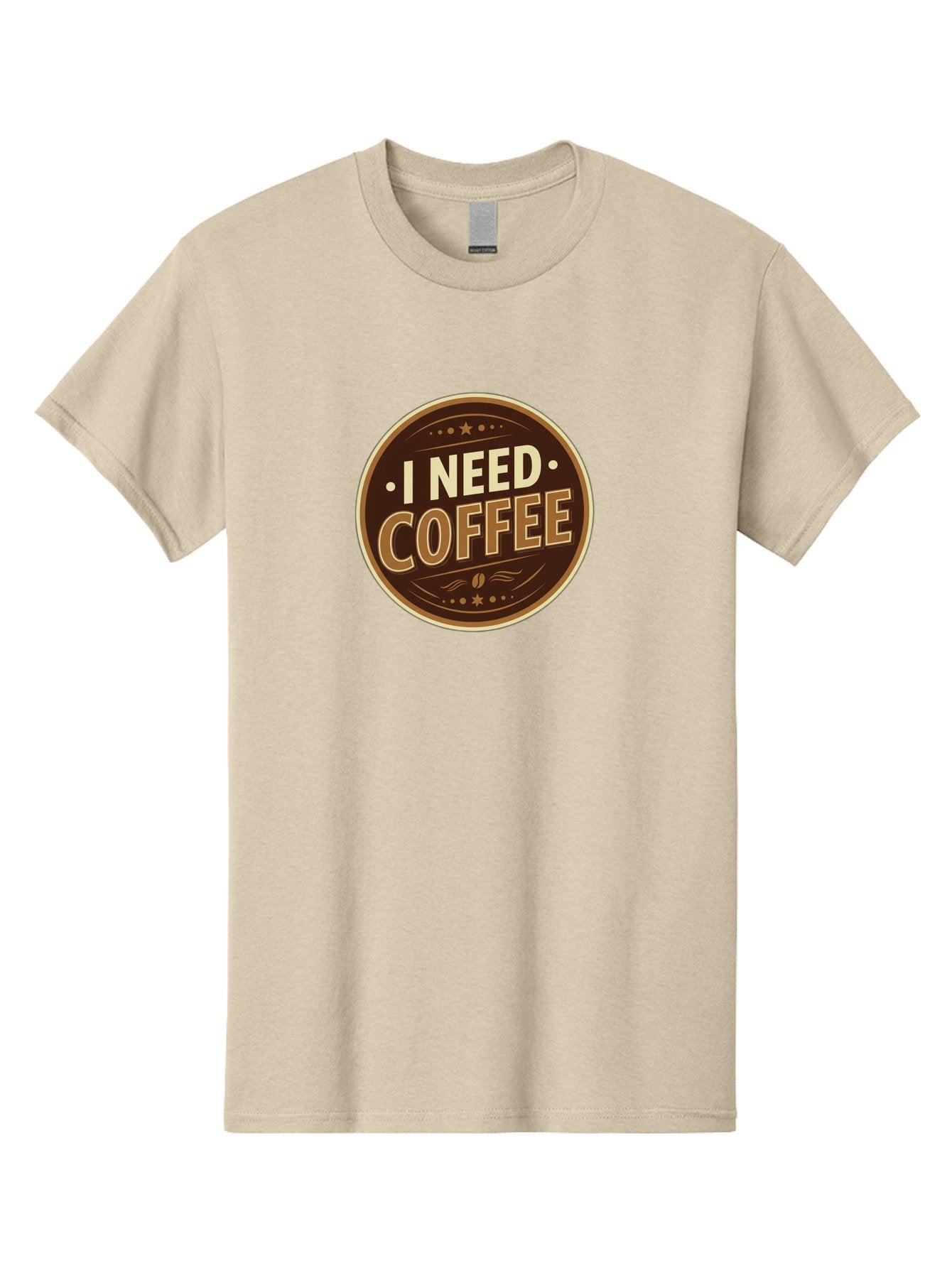 I-Need-Coffee-5 Men'S Graphic Tee, 100% Cotton, Comfortable Casual Summer Wear, Machine Washable, Coffee Lover, Caffeine Fix, Morning Motivation, Coffee Break, Coffee Addiction, Coffee Culture, Coffee Quote, Coffee Art Bac069