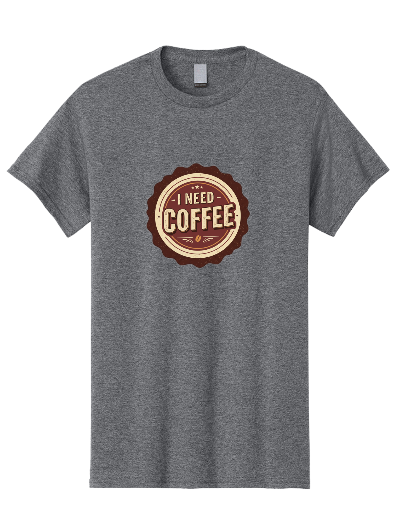 I-Need-Coffee-6 Men'S Graphic Tee, 100% Cotton, Comfortable Casual Summer Wear, Machine Washable, Coffee Lover, Caffeine Craving, Morning Motivation, Coffee Addict, Coffee Culture, Coffee Bean, Vintage Style, Retro Design, Humorous Quote, Bac070 11