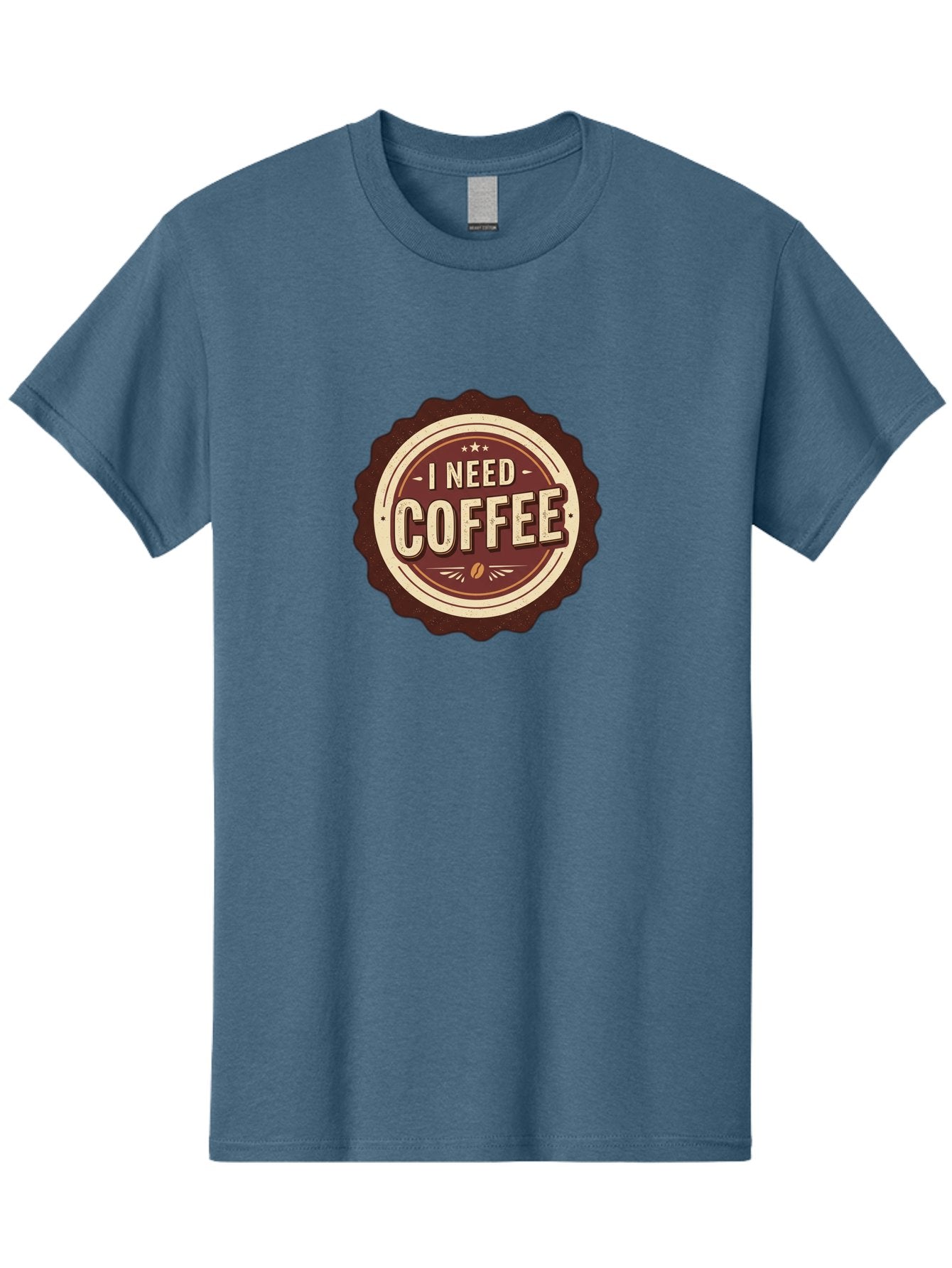 I-Need-Coffee-6 Men'S Graphic Tee, 100% Cotton, Comfortable Casual Summer Wear, Machine Washable, Coffee Lover, Caffeine Craving, Morning Motivation, Coffee Addict, Coffee Culture, Coffee Bean, Vintage Style, Retro Design, Humorous Quote, Bac070 11