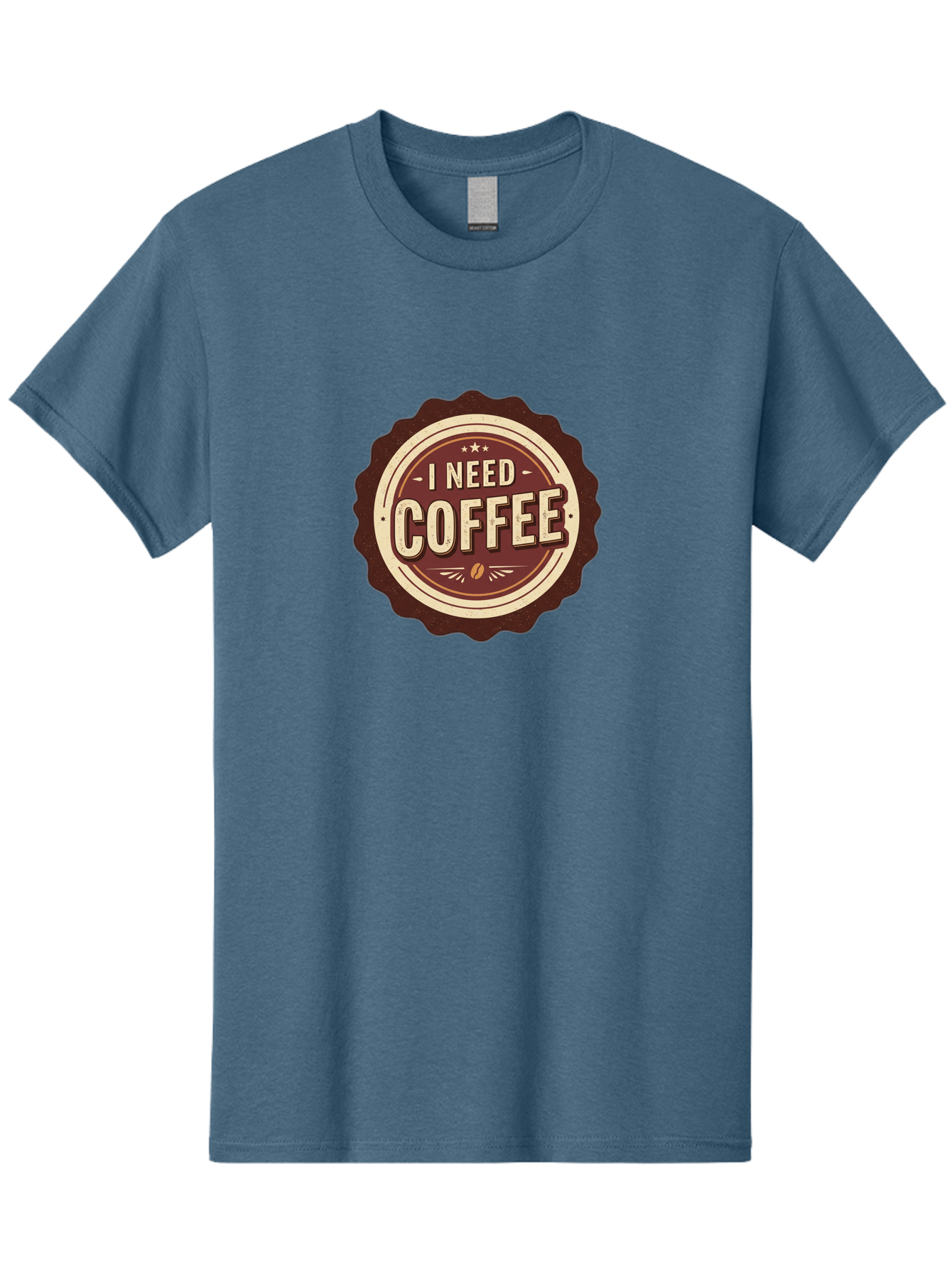 I-Need-Coffee-6 Men'S Graphic Tee, 100% Cotton, Comfortable Casual Summer Wear, Machine Washable, Coffee Lover, Caffeine Craving, Morning Motivation, Coffee Addict, Coffee Culture, Coffee Bean, Vintage Style, Retro Design, Humorous Quote, Bac070 4