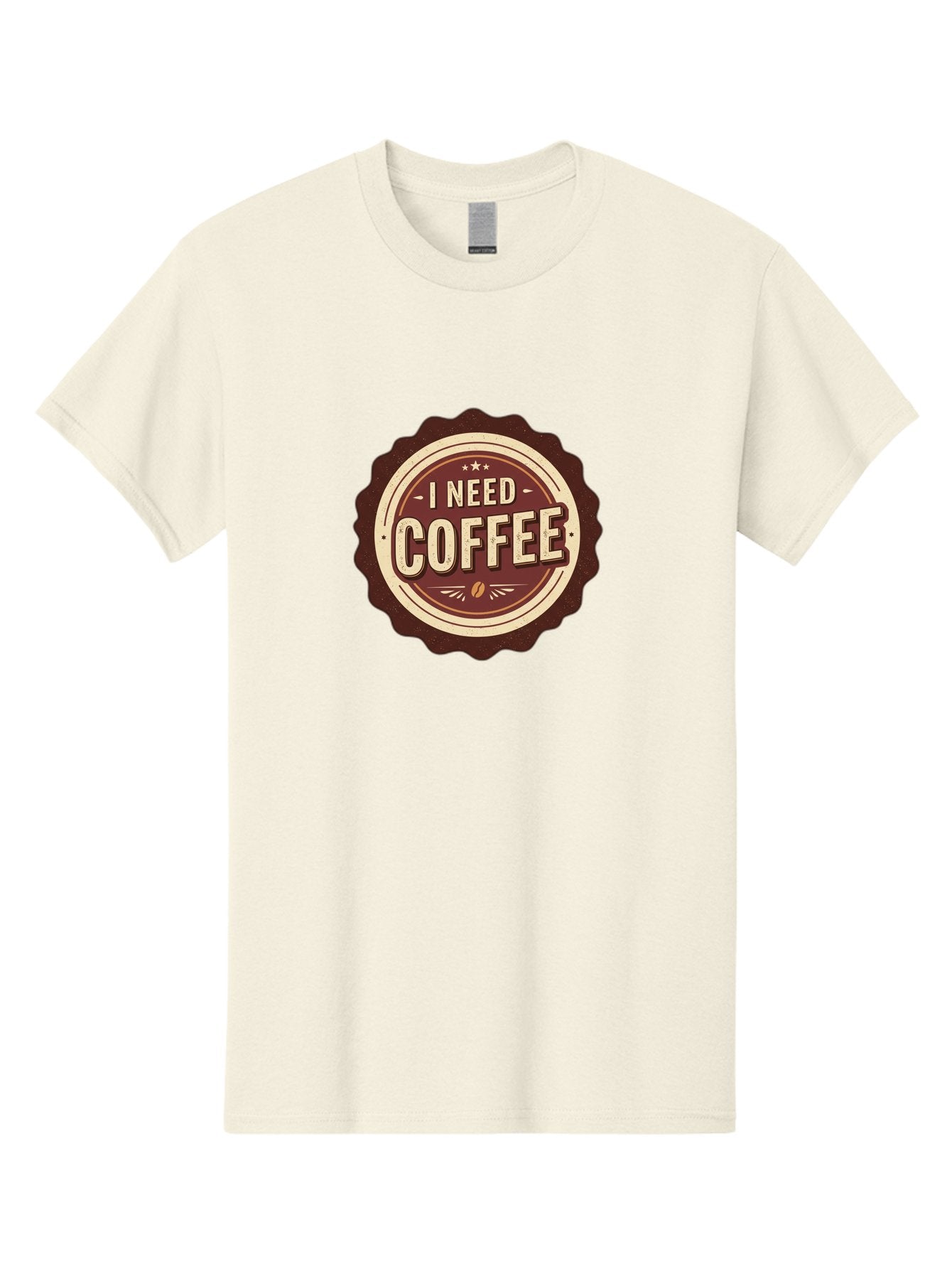 I-Need-Coffee-6 Men'S Graphic Tee, 100% Cotton, Comfortable Casual Summer Wear, Machine Washable, Coffee Lover, Caffeine Craving, Morning Motivation, Coffee Addict, Coffee Culture, Coffee Bean, Vintage Style, Retro Design, Humorous Quote, Bac070 15