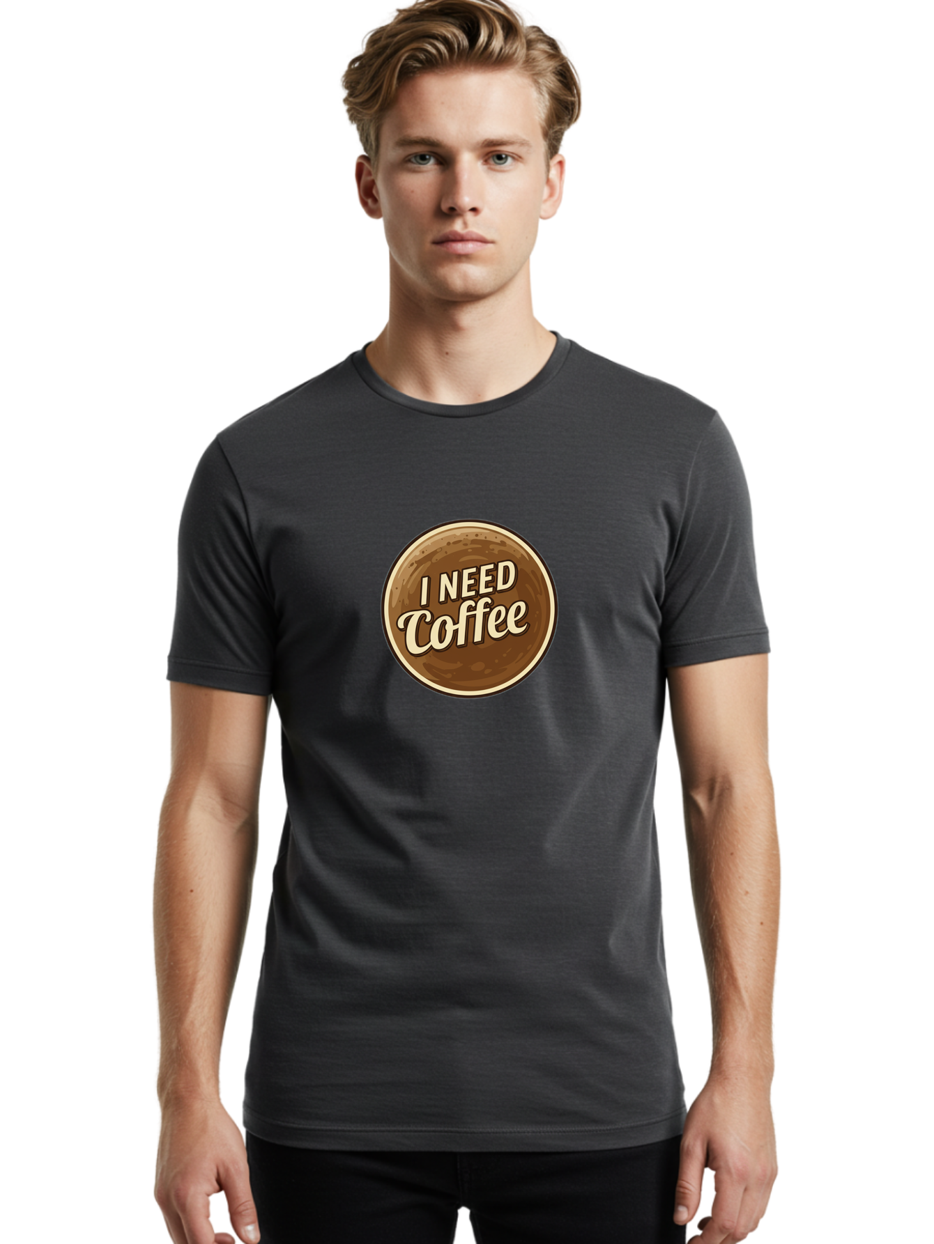 I-Need-Coffee-7 Men'S Graphic Tee, 100% Cotton, Comfortable Casual Summer Wear, Machine Washable, Coffee Cup, Coffee Lover, Need Coffee, Caffeine Fix, Morning Motivation, Coffee Break, Coffee Addiction, Coffee Culture Bac071 21