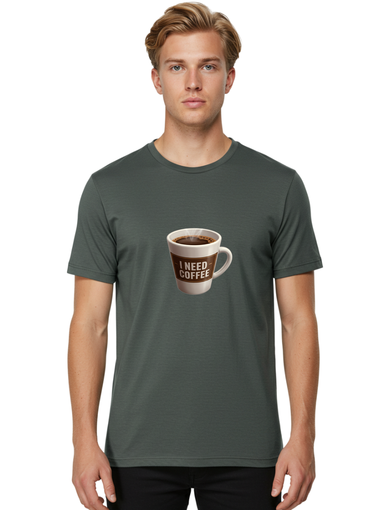 I-Need-Coffee-8 Men'S Graphic Tee, 100% Cotton, Comfortable Casual Summer Wear, Machine Washable, Coffee Mug, Coffee Lover, Caffeine Fix, Morning Motivation, Daily Grind, Coffee Break, Coffee Addiction, Coffee Culture Bac072 27