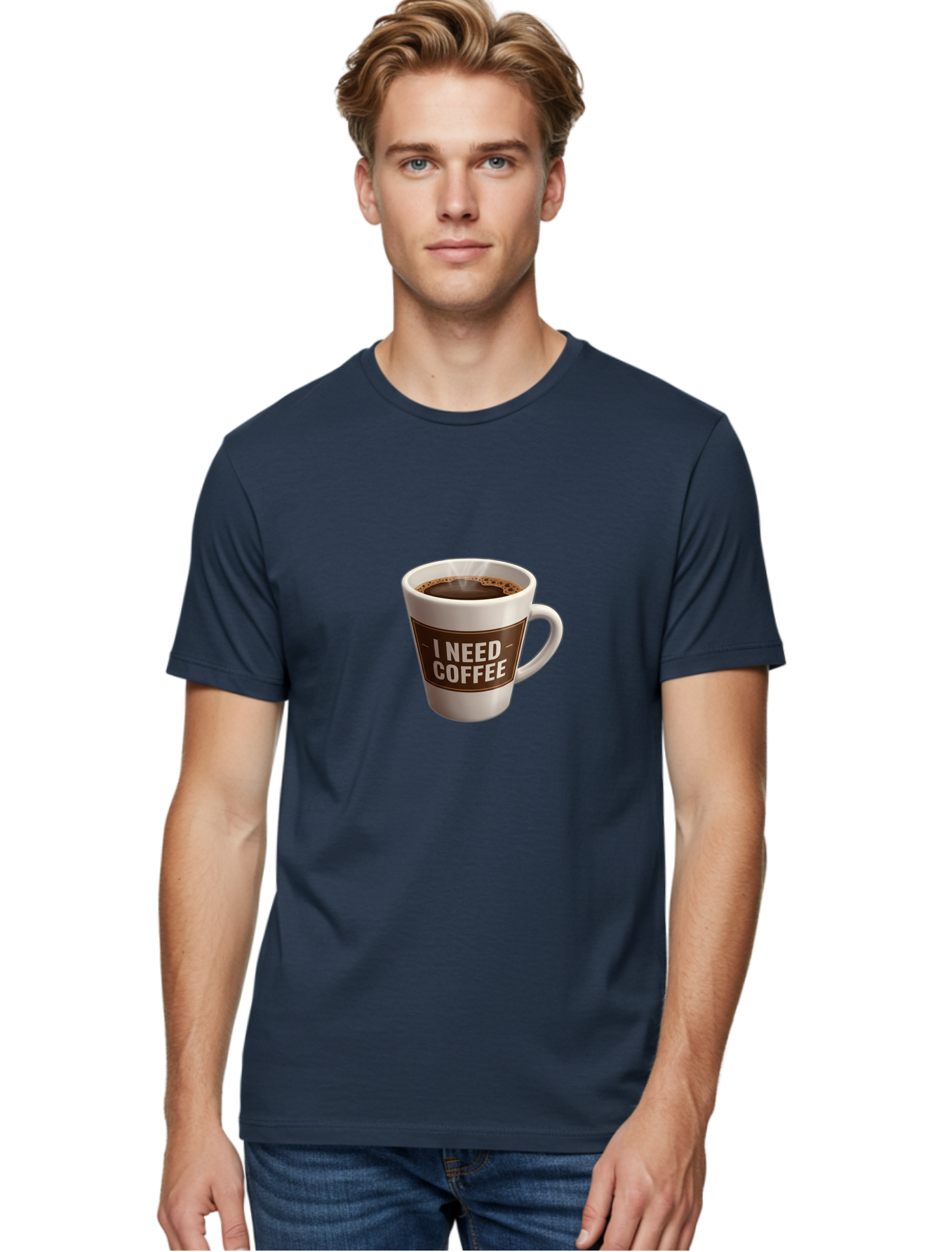 I-Need-Coffee-8 Men'S Graphic Tee, 100% Cotton, Comfortable Casual Summer Wear, Machine Washable, Coffee Mug, Coffee Lover, Caffeine Fix, Morning Motivation, Daily Grind, Coffee Break, Coffee Addiction, Coffee Culture Bac072 25