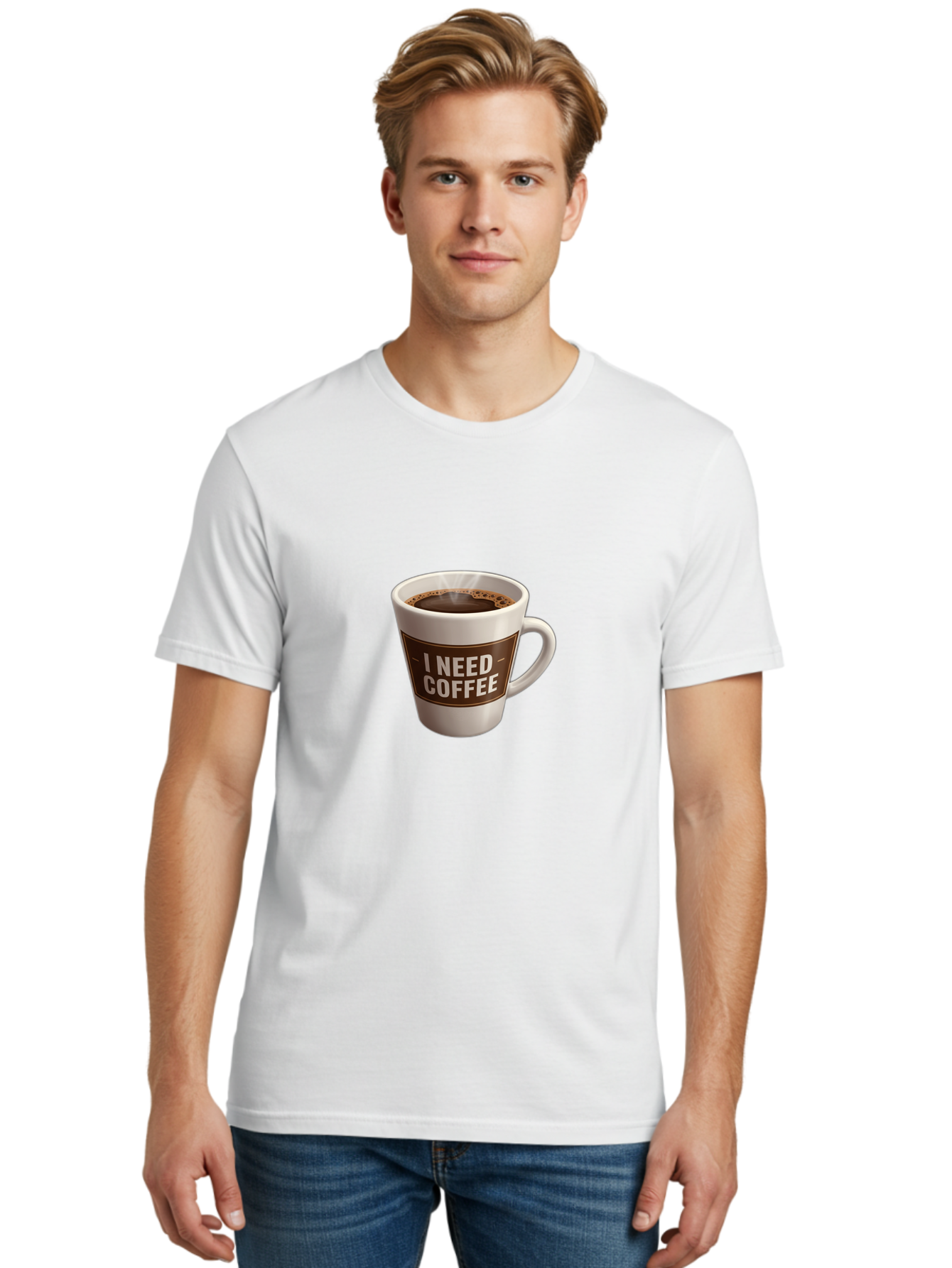I-Need-Coffee-8 Men'S Graphic Tee, 100% Cotton, Comfortable Casual Summer Wear, Machine Washable, Coffee Mug, Coffee Lover, Caffeine Fix, Morning Motivation, Daily Grind, Coffee Break, Coffee Addiction, Coffee Culture Bac072 16