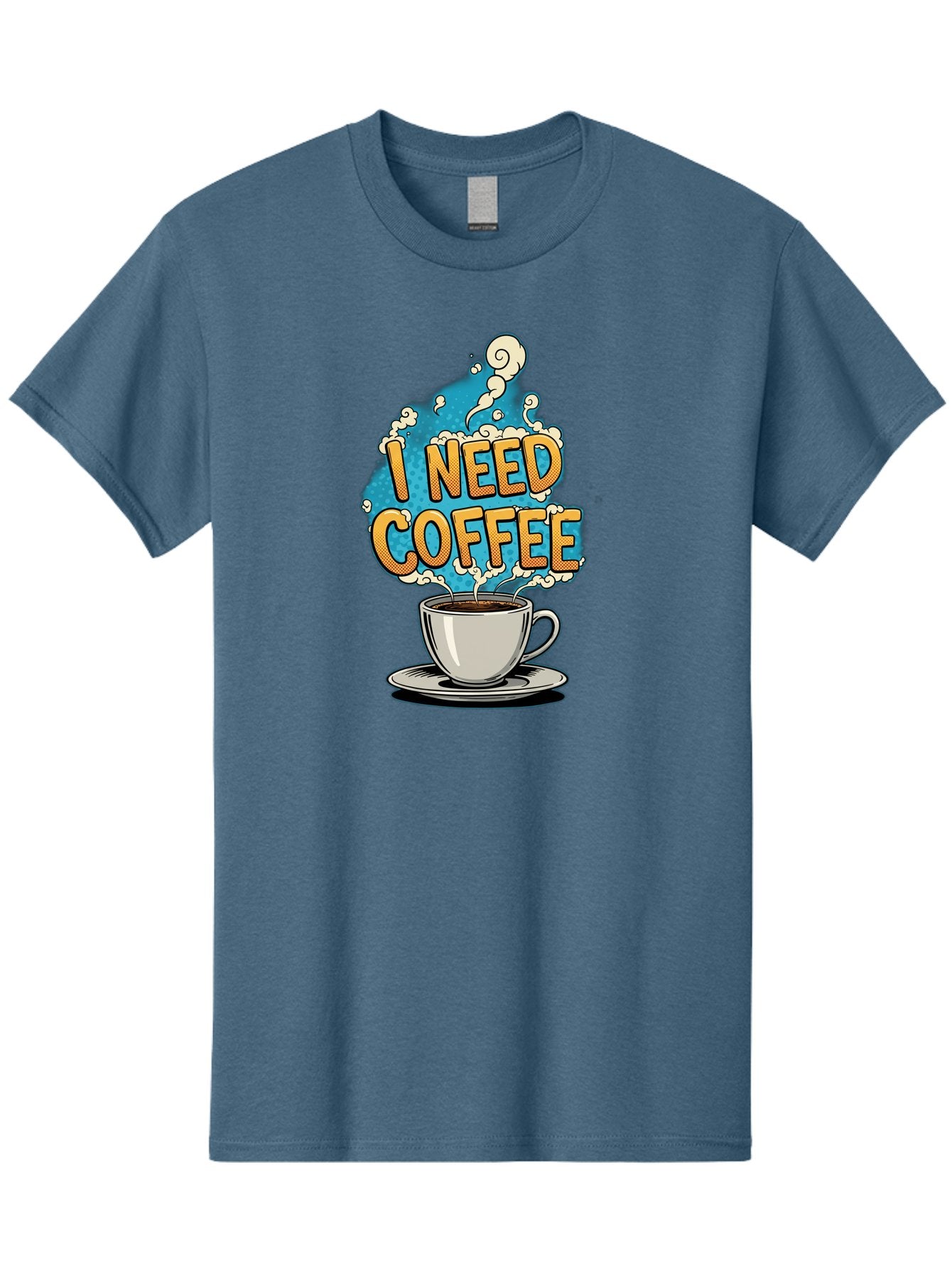 I-Need-Coffee-9 Men'S Graphic Tee, 100% Cotton, Comfortable Casual Summer Wear, Machine Washable, Coffee Cup, Morning Coffee, Coffee Addiction, Caffeine Fix, Morning Motivation, Coffee Lover, Steaming Hot Coffee, Coffee Break Bac073 6