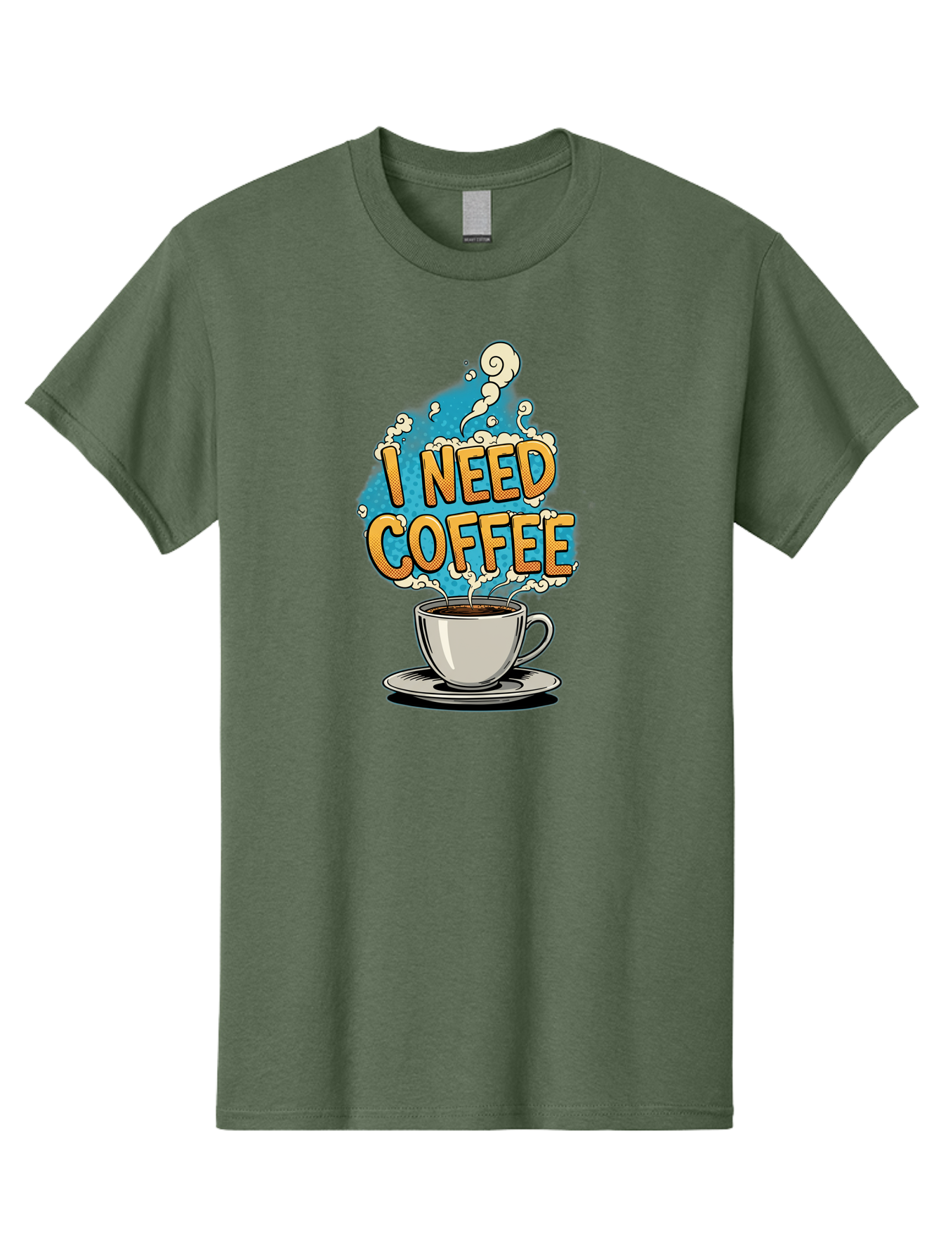 I-Need-Coffee-9 Men'S Graphic Tee, 100% Cotton, Comfortable Casual Summer Wear, Machine Washable, Coffee Cup, Morning Coffee, Coffee Addiction, Caffeine Fix, Morning Motivation, Coffee Lover, Steaming Hot Coffee, Coffee Break Bac073 10