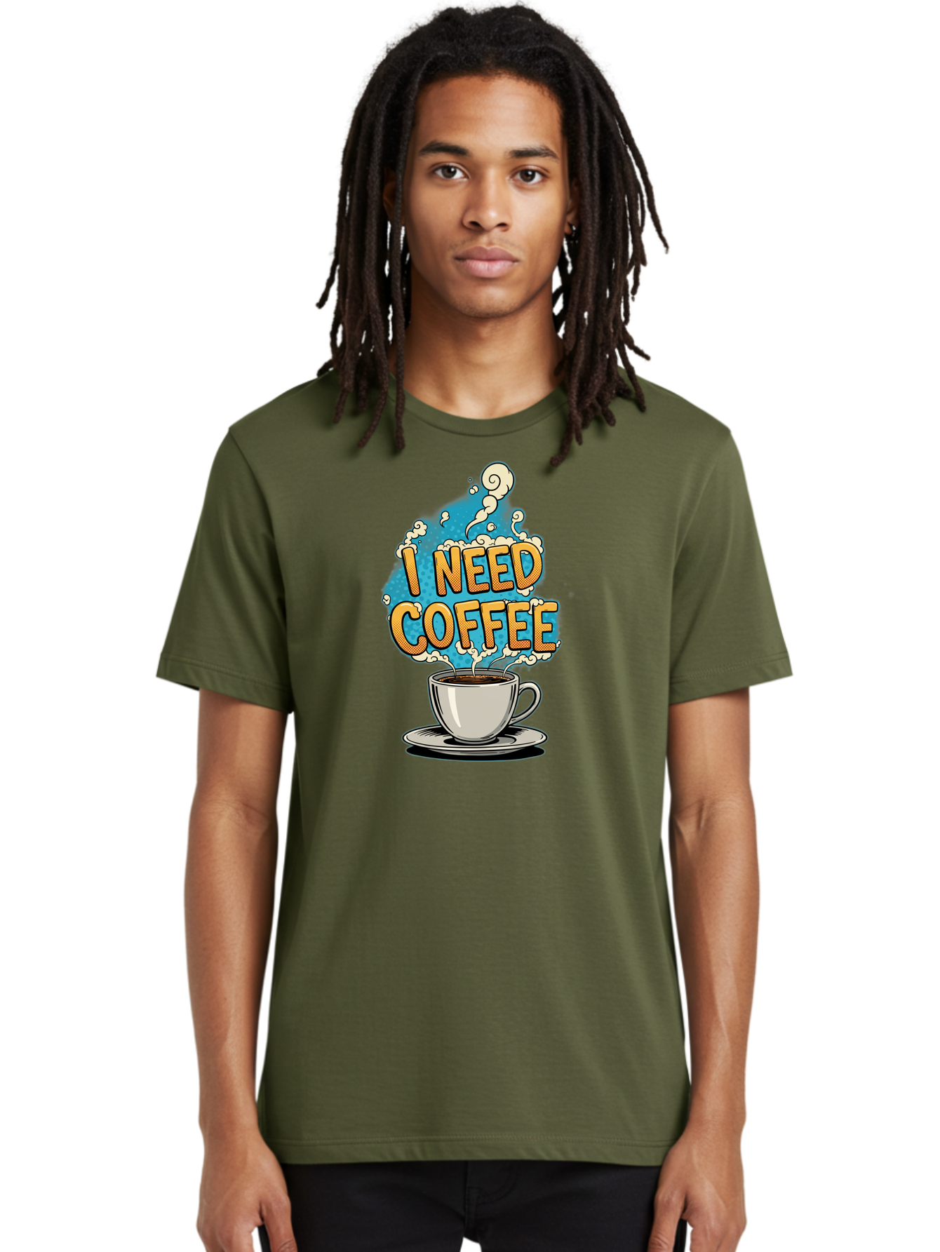 I-Need-Coffee-9 Men'S Graphic Tee, 100% Cotton, Comfortable Casual Summer Wear, Machine Washable, Coffee Cup, Morning Coffee, Coffee Addiction, Caffeine Fix, Morning Motivation, Coffee Lover, Steaming Hot Coffee, Coffee Break Bac073 25