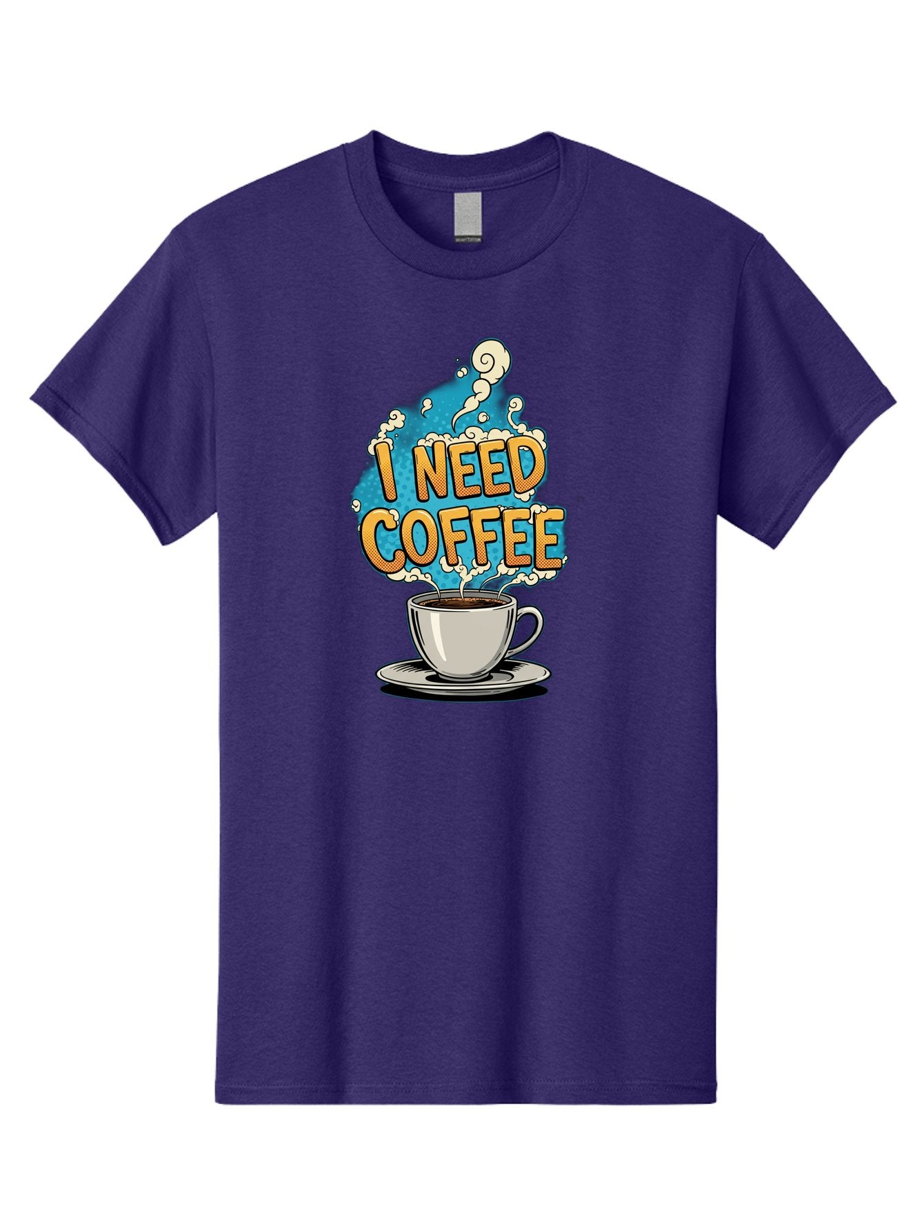 I-Need-Coffee-9 Men'S Graphic Tee, 100% Cotton, Comfortable Casual Summer Wear, Machine Washable, Coffee Cup, Morning Coffee, Coffee Addiction, Caffeine Fix, Morning Motivation, Coffee Lover, Steaming Hot Coffee, Coffee Break Bac073 5