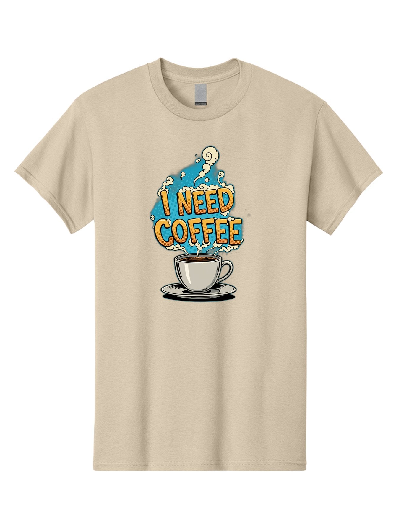 I-Need-Coffee-9 Men'S Graphic Tee, 100% Cotton, Comfortable Casual Summer Wear, Machine Washable, Coffee Cup, Morning Coffee, Coffee Addiction, Caffeine Fix, Morning Motivation, Coffee Lover, Steaming Hot Coffee, Coffee Break Bac073 11