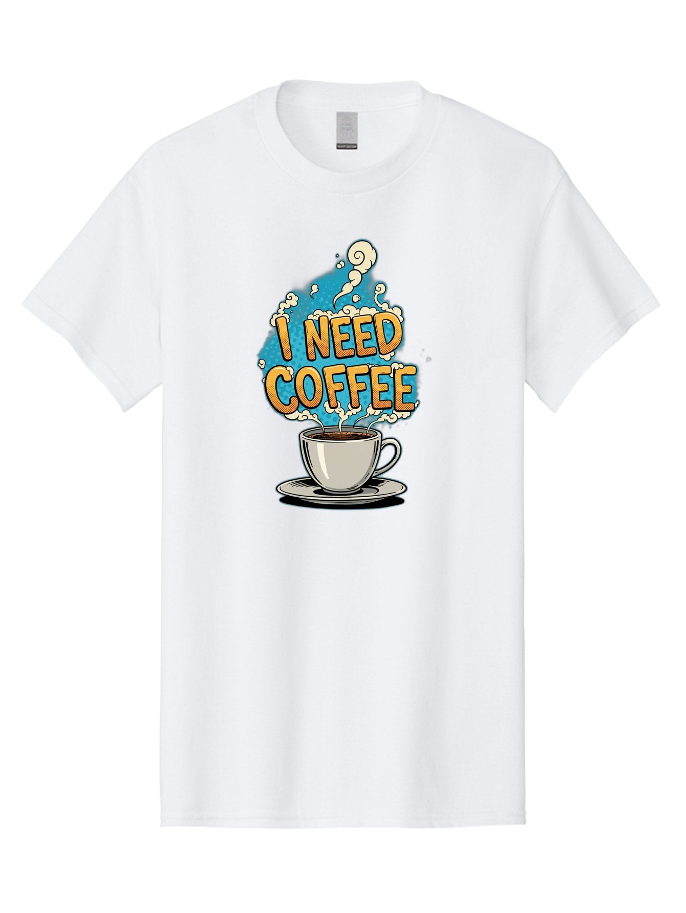 I-Need-Coffee-9 Men'S Graphic Tee, 100% Cotton, Comfortable Casual Summer Wear, Machine Washable, Coffee Cup, Morning Coffee, Coffee Addiction, Caffeine Fix, Morning Motivation, Coffee Lover, Steaming Hot Coffee, Coffee Break Bac073 10