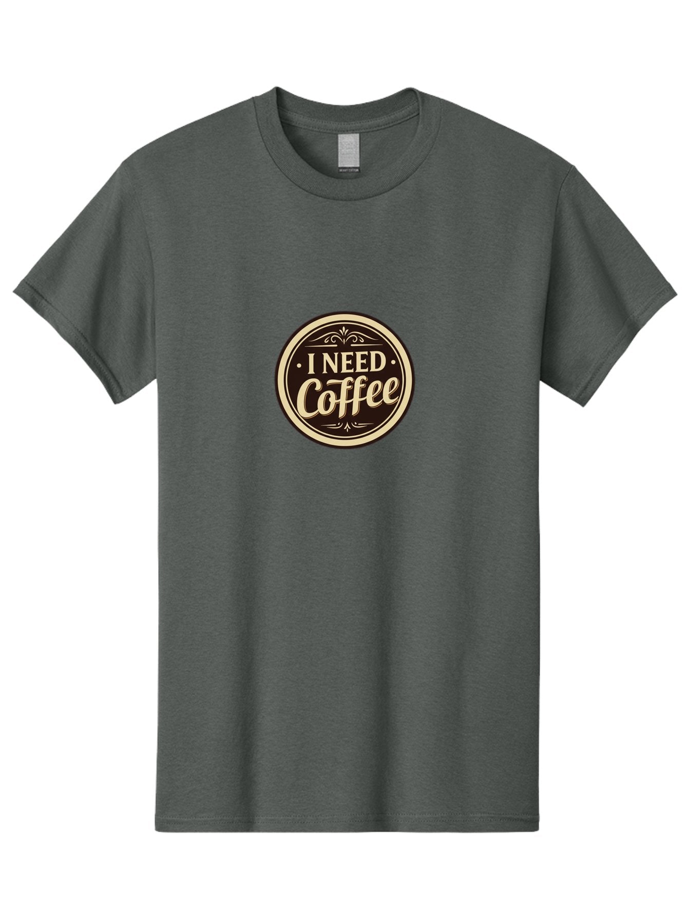 I-Need-Coffee Men'S Graphic Tee, 100% Cotton, Comfortable Casual Summer Wear, Machine Washable, Coffee Lover, Caffeine Craving, Morning Motivation, Coffee Humor, Funny Quote, Coffee Addiction, Coffee Break, Coffee Culture, Daily Dose Bac074 7