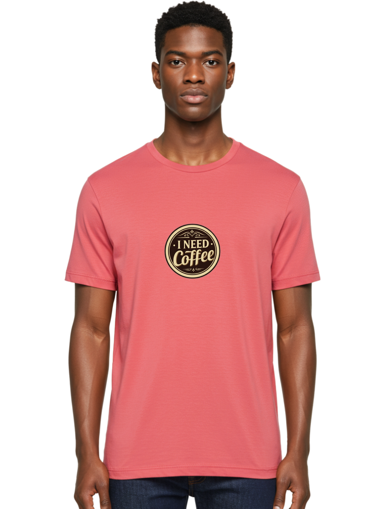 I-Need-Coffee Men'S Graphic Tee, 100% Cotton, Comfortable Casual Summer Wear, Machine Washable, Coffee Lover, Caffeine Craving, Morning Motivation, Coffee Humor, Funny Quote, Coffee Addiction, Coffee Break, Coffee Culture, Daily Dose Bac074 29