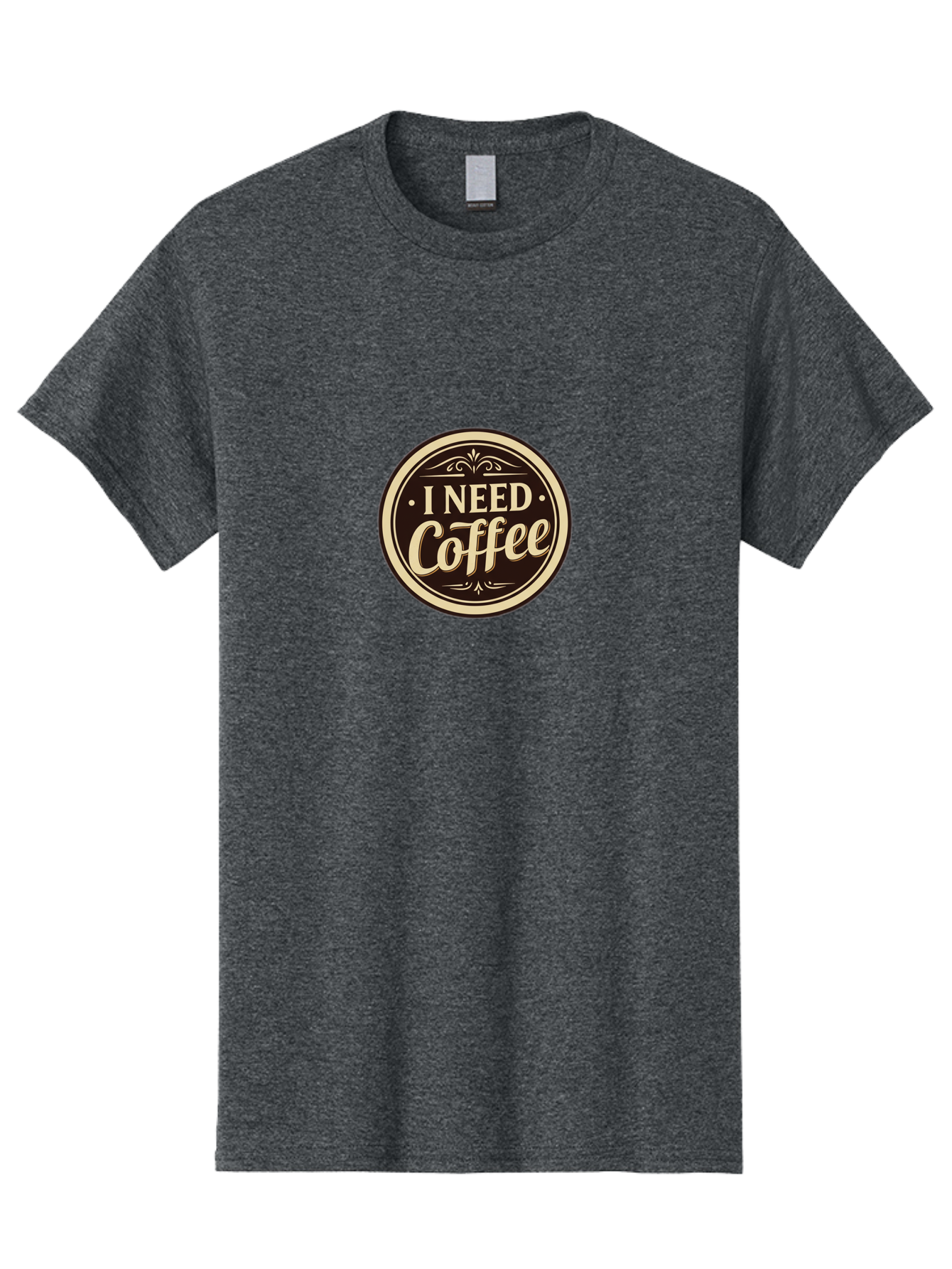 I-Need-Coffee Men'S Graphic Tee, 100% Cotton, Comfortable Casual Summer Wear, Machine Washable, Coffee Lover, Caffeine Craving, Morning Motivation, Coffee Humor, Funny Quote, Coffee Addiction, Coffee Break, Coffee Culture, Daily Dose Bac074 3