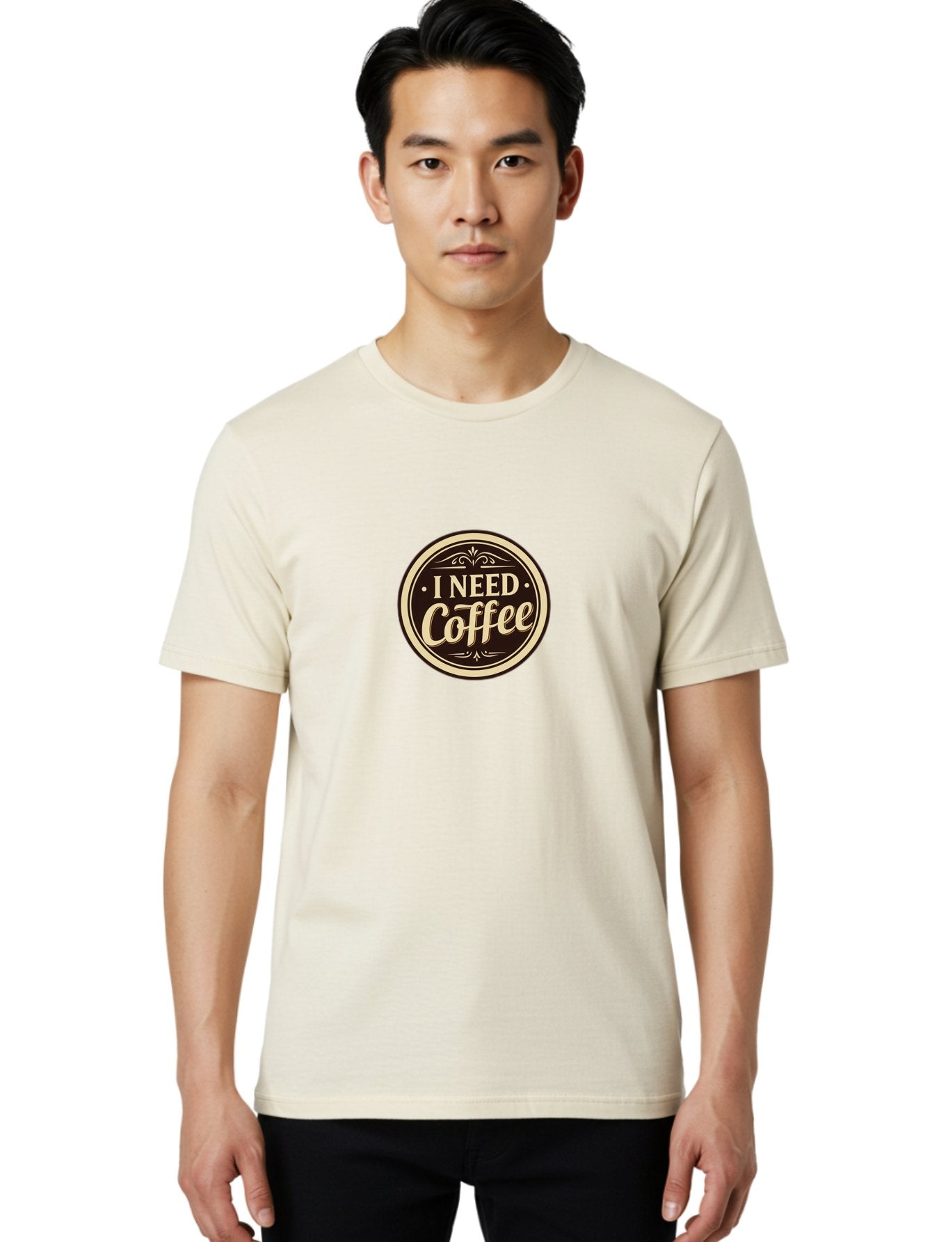 I-Need-Coffee Men'S Graphic Tee, 100% Cotton, Comfortable Casual Summer Wear, Machine Washable, Coffee Lover, Caffeine Craving, Morning Motivation, Coffee Humor, Funny Quote, Coffee Addiction, Coffee Break, Coffee Culture, Daily Dose Bac074 20