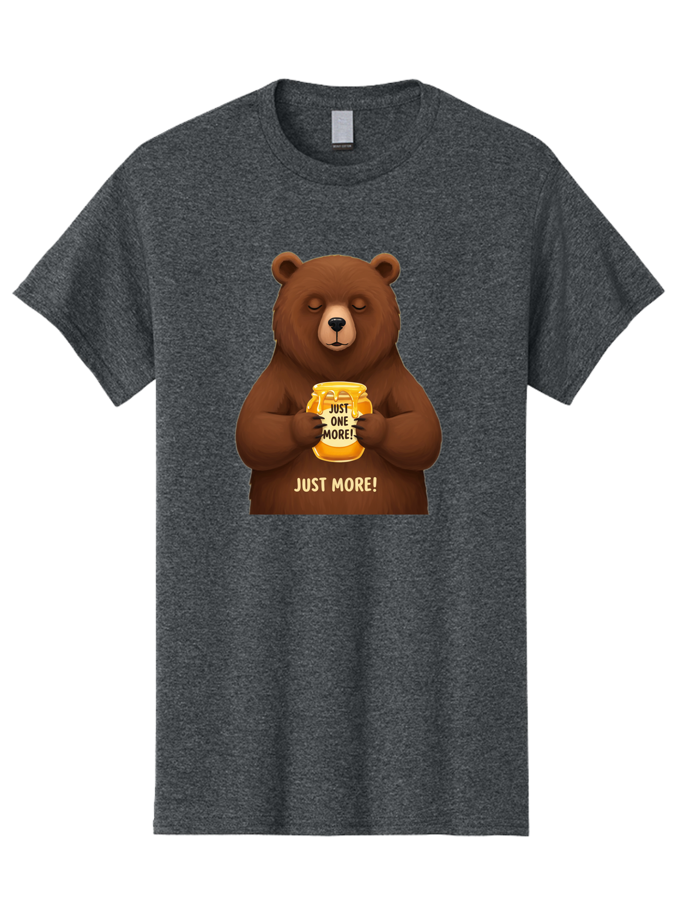 Just-One-More-2 Men'S Graphic Tee, 100% Cotton, Comfortable Casual Summer Wear, Machine Washable, Funny Bear, Beer Mug, Just One More, Humorous, Cartoon, Happy Hour, Beer Lover, Relaxed Bear, Amusing Character, Beer Culture Bac081 3