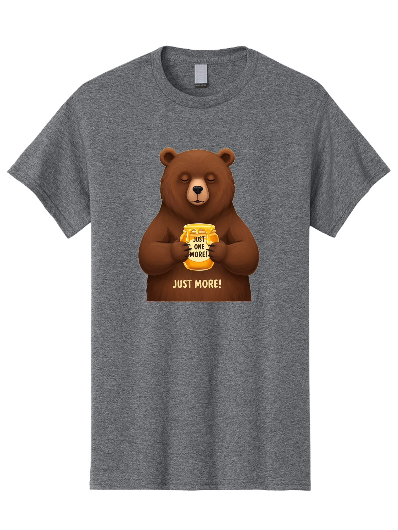 Just-One-More-2 Men'S Graphic Tee, 100% Cotton, Comfortable Casual Summer Wear, Machine Washable, Funny Bear, Beer Mug, Just One More, Humorous, Cartoon, Happy Hour, Beer Lover, Relaxed Bear, Amusing Character, Beer Culture Bac081 14
