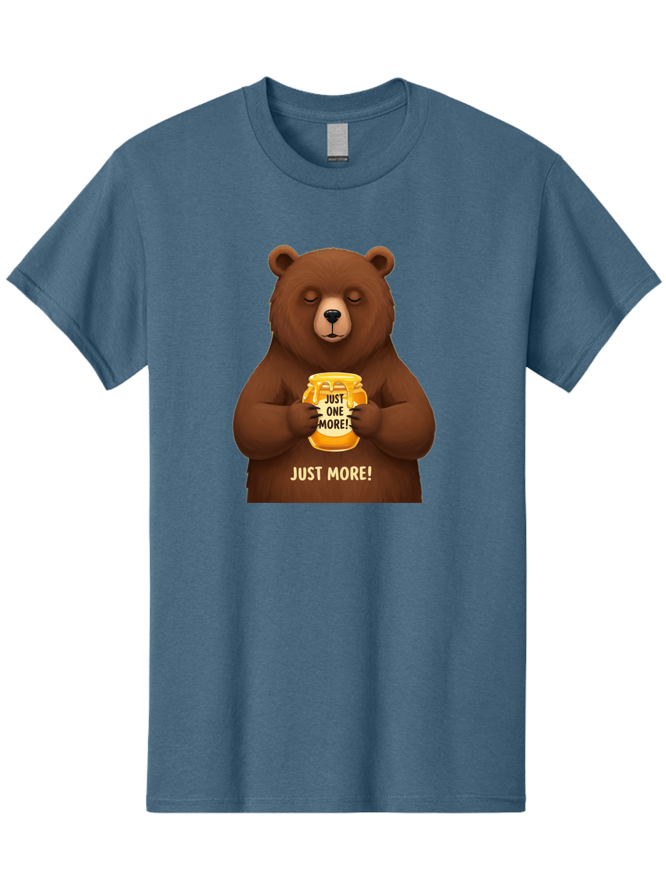 Just-One-More-2 Men'S Graphic Tee, 100% Cotton, Comfortable Casual Summer Wear, Machine Washable, Funny Bear, Beer Mug, Just One More, Humorous, Cartoon, Happy Hour, Beer Lover, Relaxed Bear, Amusing Character, Beer Culture Bac081 11
