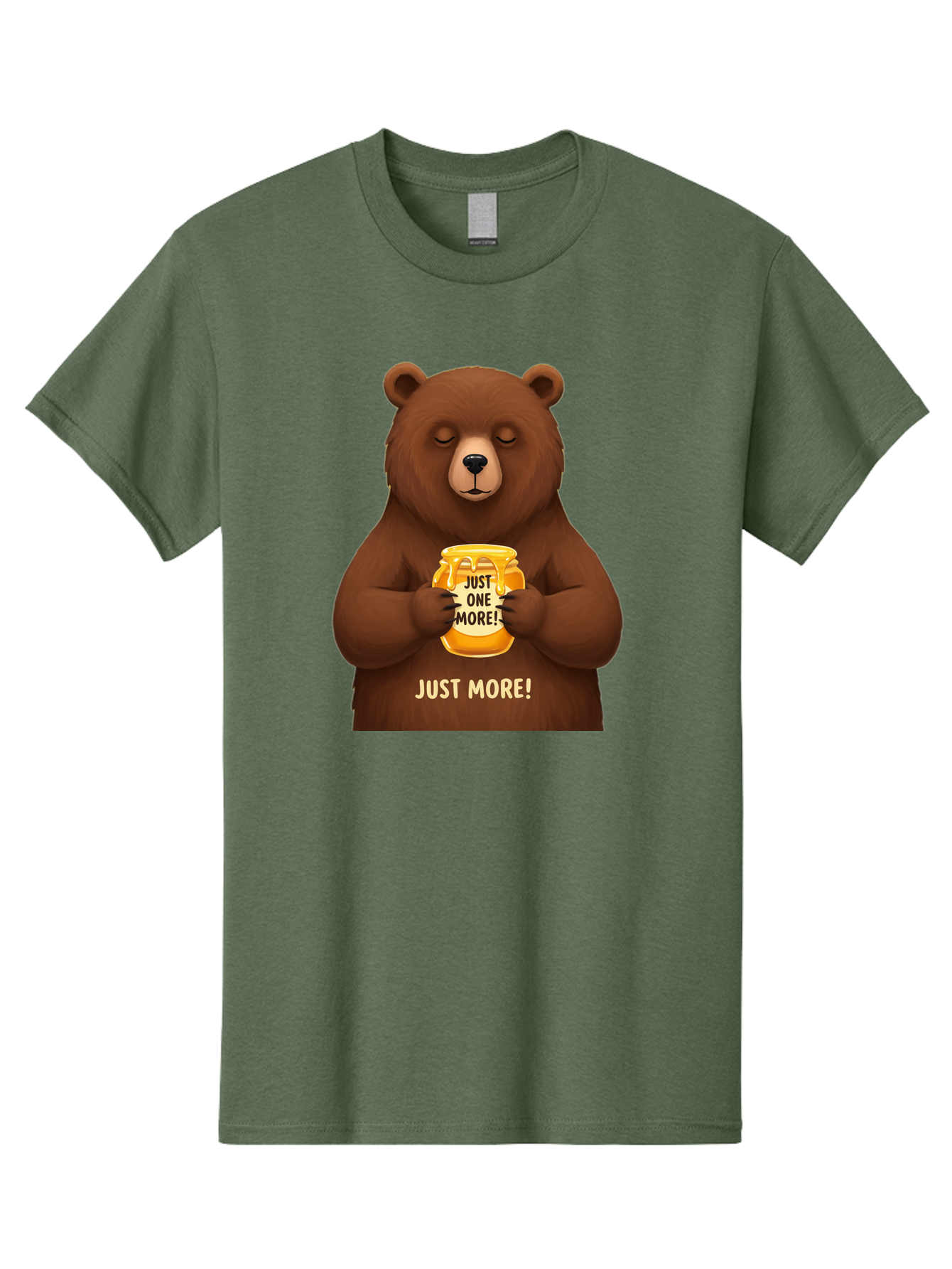 Just-One-More-2 Men'S Graphic Tee, 100% Cotton, Comfortable Casual Summer Wear, Machine Washable, Funny Bear, Beer Mug, Just One More, Humorous, Cartoon, Happy Hour, Beer Lover, Relaxed Bear, Amusing Character, Beer Culture Bac081 5