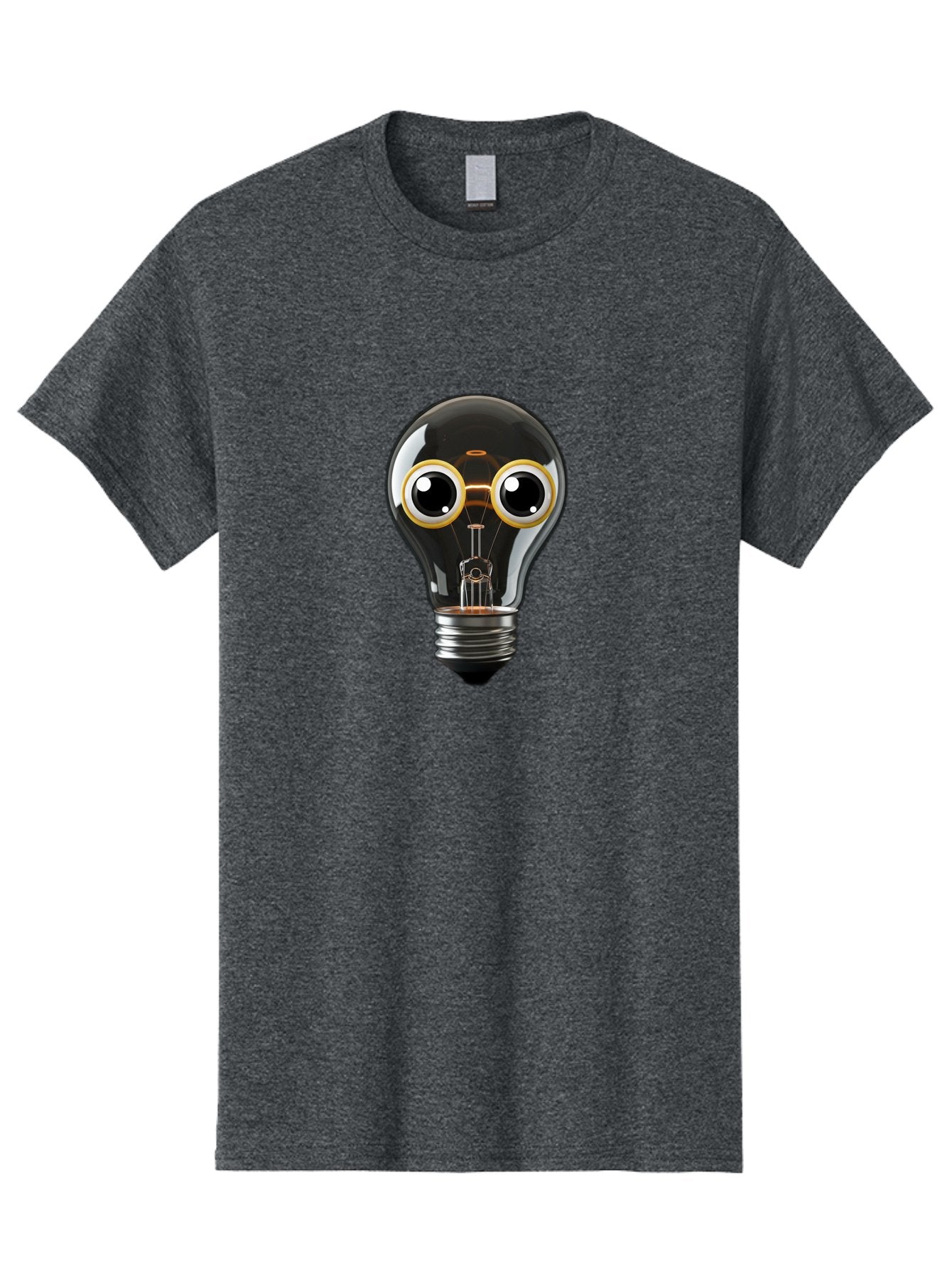 Light-Bulb-Eyes Men'S Graphic Tee, 100% Cotton, Comfortable Casual Summer Wear, Machine Washable, Cartoon Light Bulb, Light Bulb Character, Creative Idea, Innovation, Inspiration, Creative Thinking, Problem Solving Bac120 13