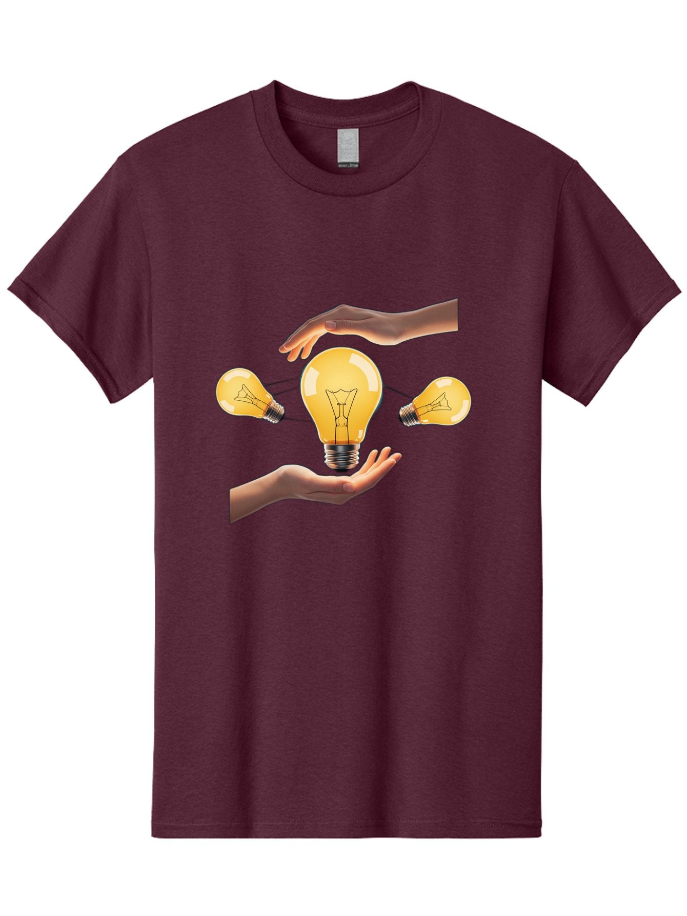 Light-Bulb Men'S Graphic Tee, 100% Cotton, Comfortable Casual Summer Wear, Machine Washable, Creative Idea, Light Bulb Moment, Innovative Thinking, Brainstorming Session, Teamwork, Collaboration, Problem Solving, Glow, Inspiration Bac121 7