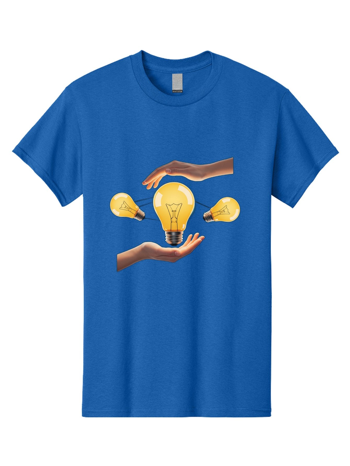 Light-Bulb Men'S Graphic Tee, 100% Cotton, Comfortable Casual Summer Wear, Machine Washable, Creative Idea, Light Bulb Moment, Innovative Thinking, Brainstorming Session, Teamwork, Collaboration, Problem Solving, Glow, Inspiration Bac121 11