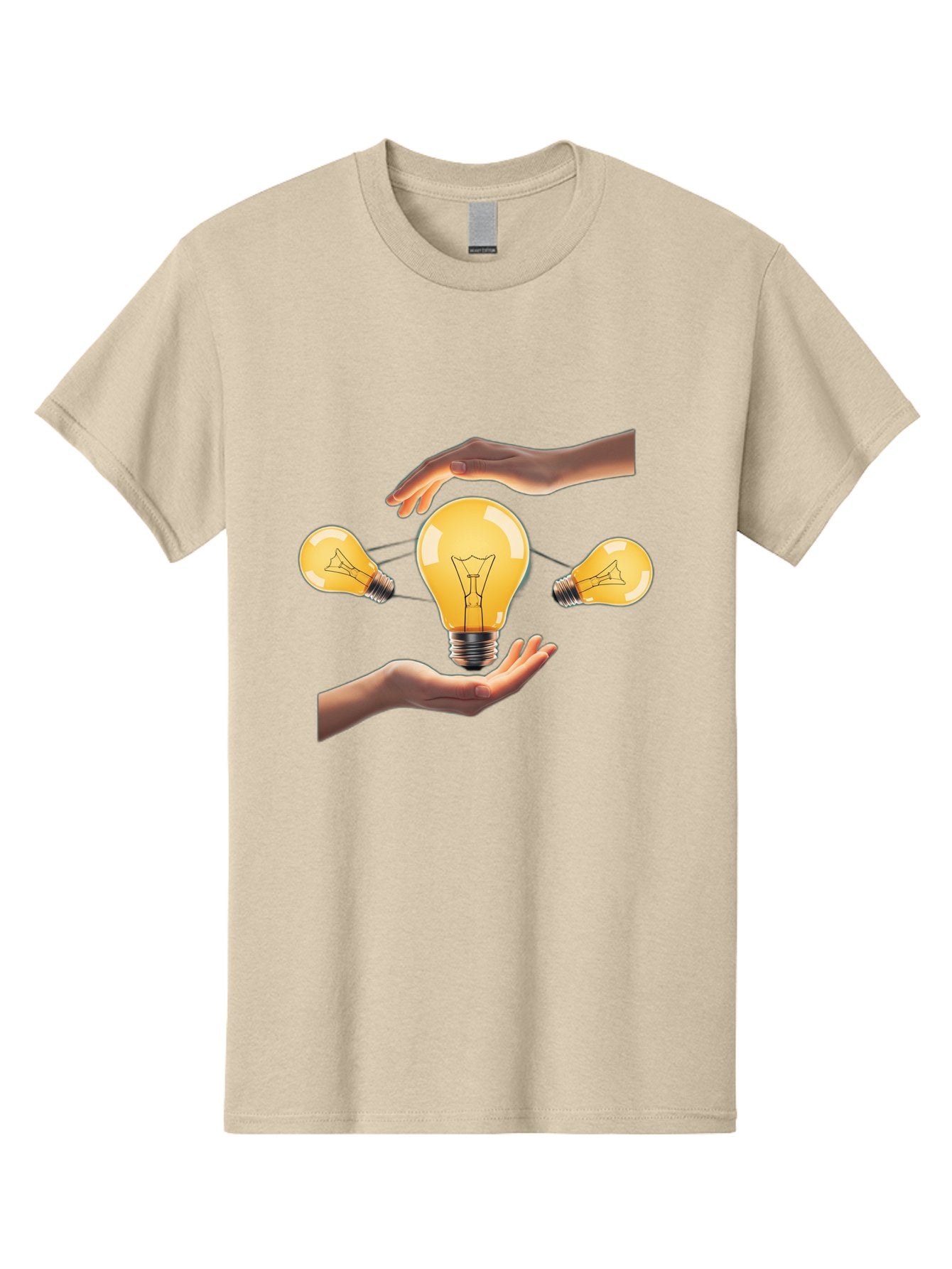 Light-Bulb Men'S Graphic Tee, 100% Cotton, Comfortable Casual Summer Wear, Machine Washable, Creative Idea, Light Bulb Moment, Innovative Thinking, Brainstorming Session, Teamwork, Collaboration, Problem Solving, Glow, Inspiration Bac121 13