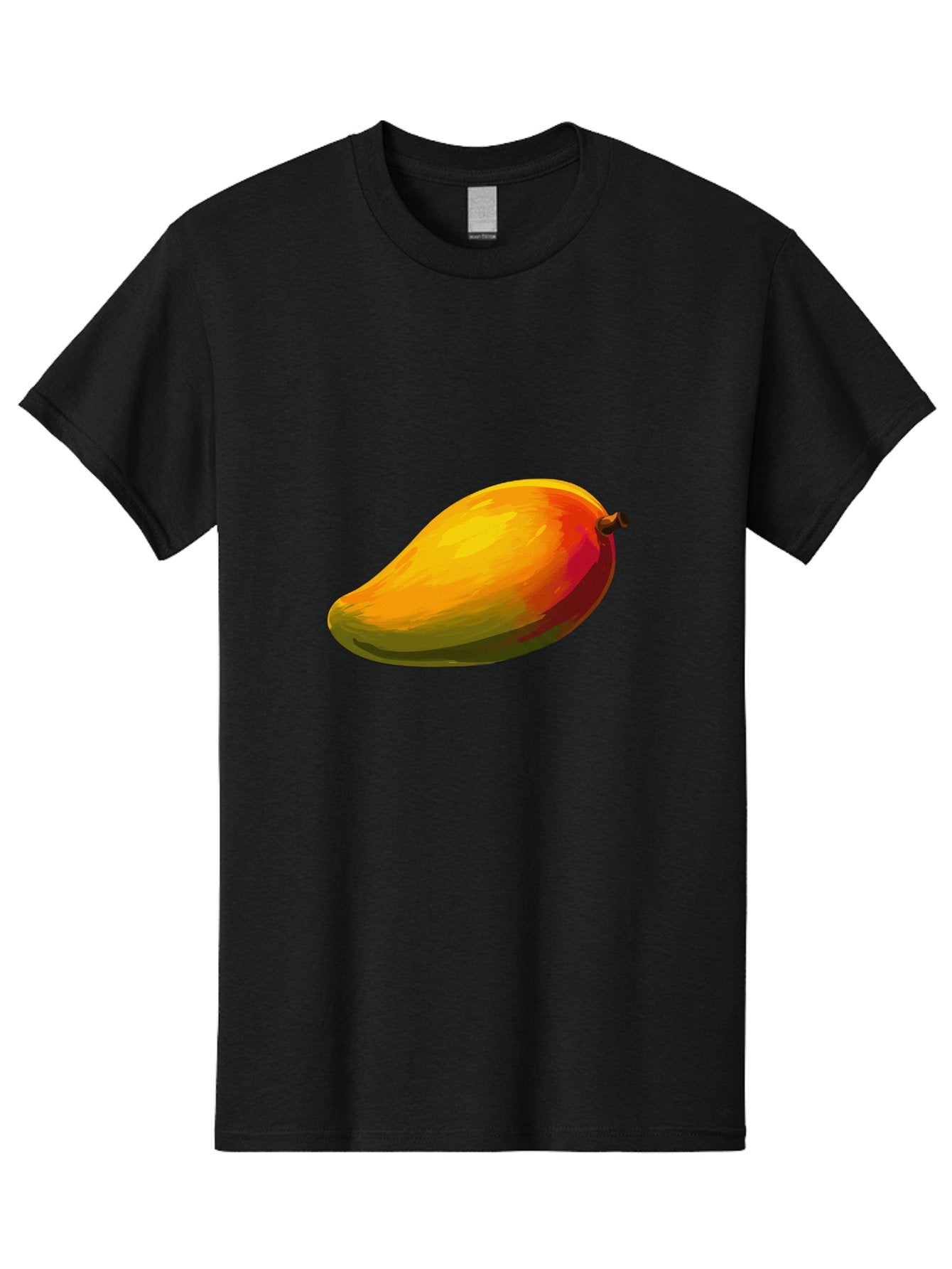 Mango-4 Men'S Graphic Tee, 100% Cotton, Comfortable Casual Summer Wear, Machine Washable, Yellow Mango, Ripe Fruit, Tropical Flavor, Sweet Juice, Vibrant Color, Digital Art, Fruit Illustration, Mango Graphic Bac131