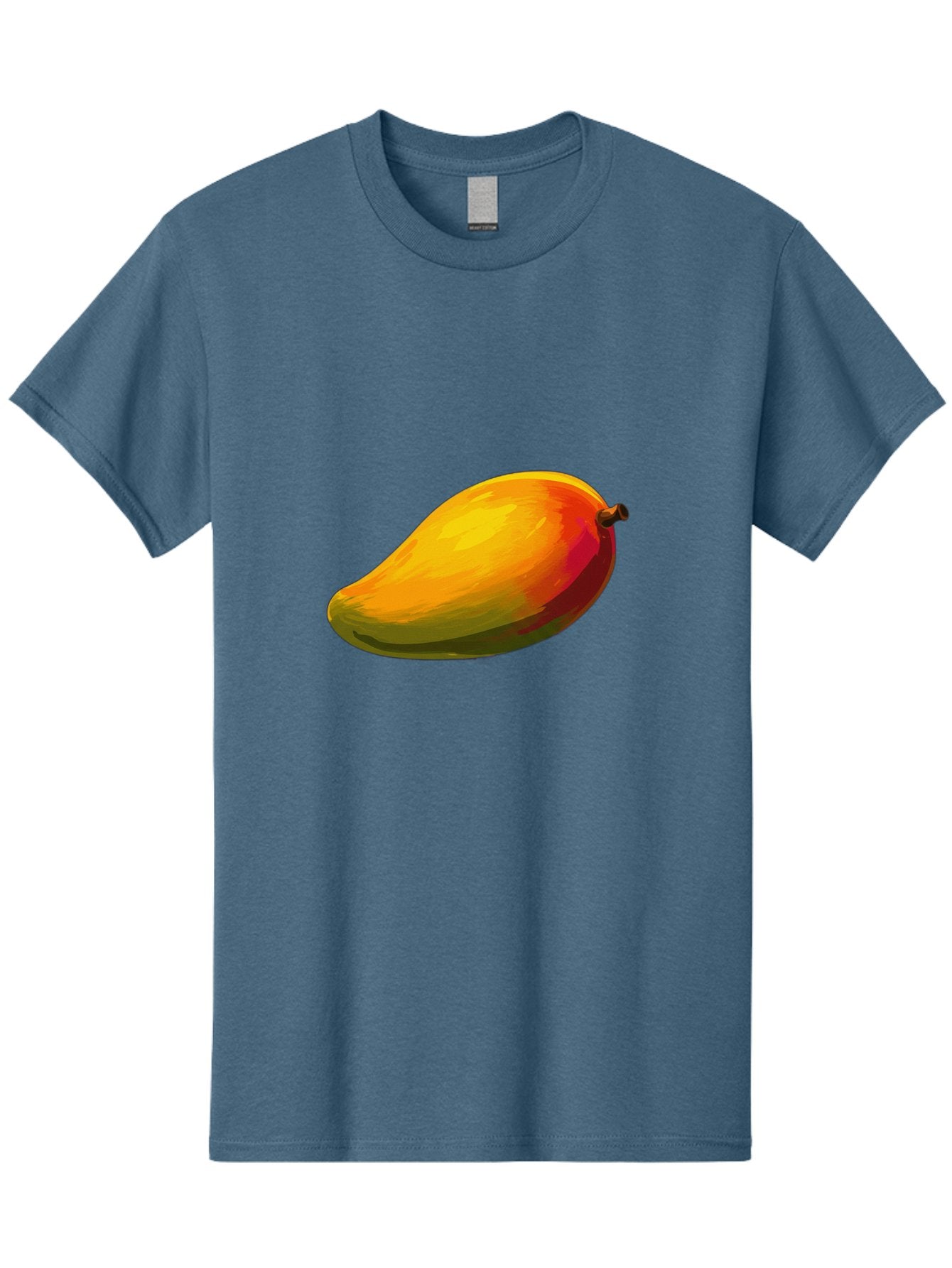 Mango-4 Men'S Graphic Tee, 100% Cotton, Comfortable Casual Summer Wear, Machine Washable, Yellow Mango, Ripe Fruit, Tropical Flavor, Sweet Juice, Vibrant Color, Digital Art, Fruit Illustration, Mango Graphic Bac131 9