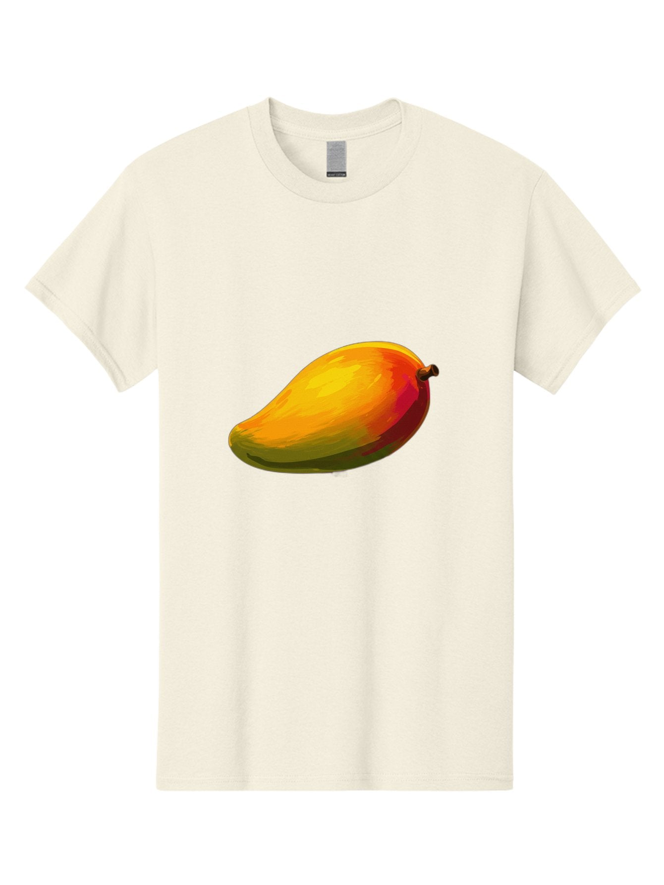 Mango-4 Men'S Graphic Tee, 100% Cotton, Comfortable Casual Summer Wear, Machine Washable, Yellow Mango, Ripe Fruit, Tropical Flavor, Sweet Juice, Vibrant Color, Digital Art, Fruit Illustration, Mango Graphic Bac131
