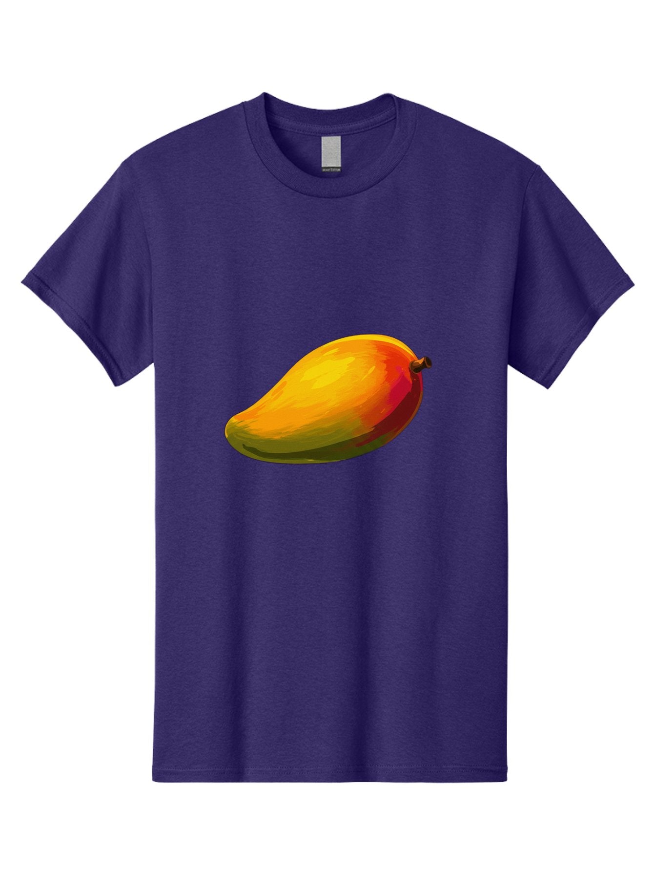 Mango-4 Men'S Graphic Tee, 100% Cotton, Comfortable Casual Summer Wear, Machine Washable, Yellow Mango, Ripe Fruit, Tropical Flavor, Sweet Juice, Vibrant Color, Digital Art, Fruit Illustration, Mango Graphic Bac131 5