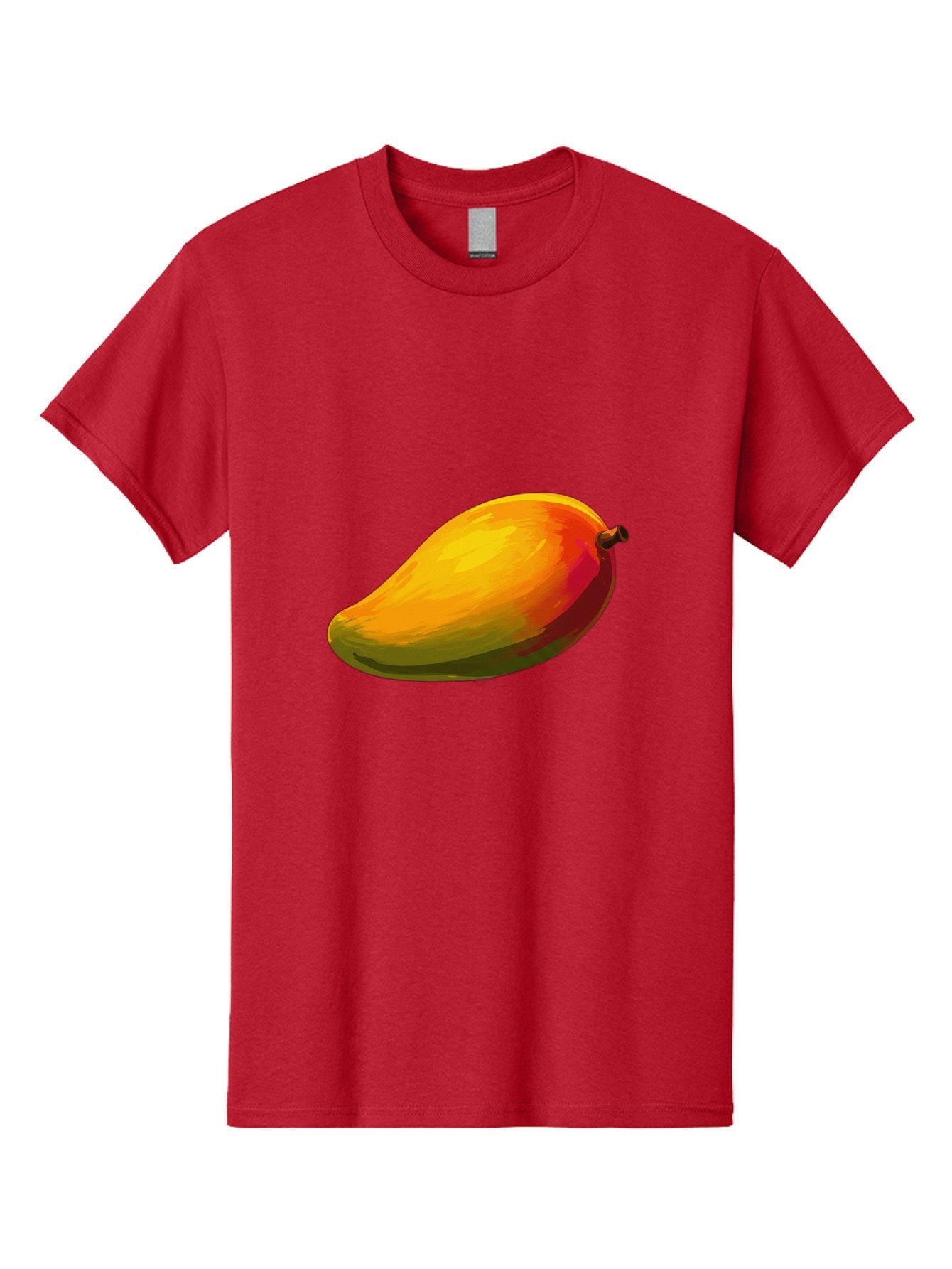 Mango-4 Men'S Graphic Tee, 100% Cotton, Comfortable Casual Summer Wear, Machine Washable, Yellow Mango, Ripe Fruit, Tropical Flavor, Sweet Juice, Vibrant Color, Digital Art, Fruit Illustration, Mango Graphic Bac131 12